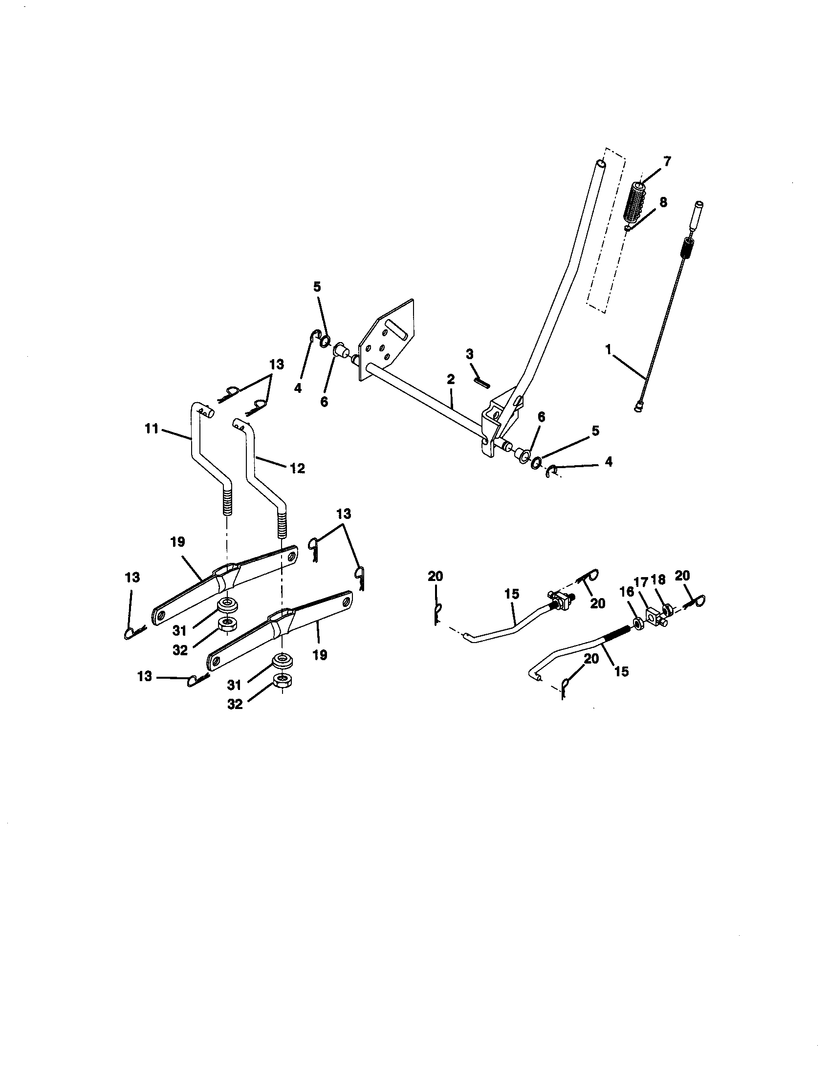Craftsman 917270450 lift assembly diagram