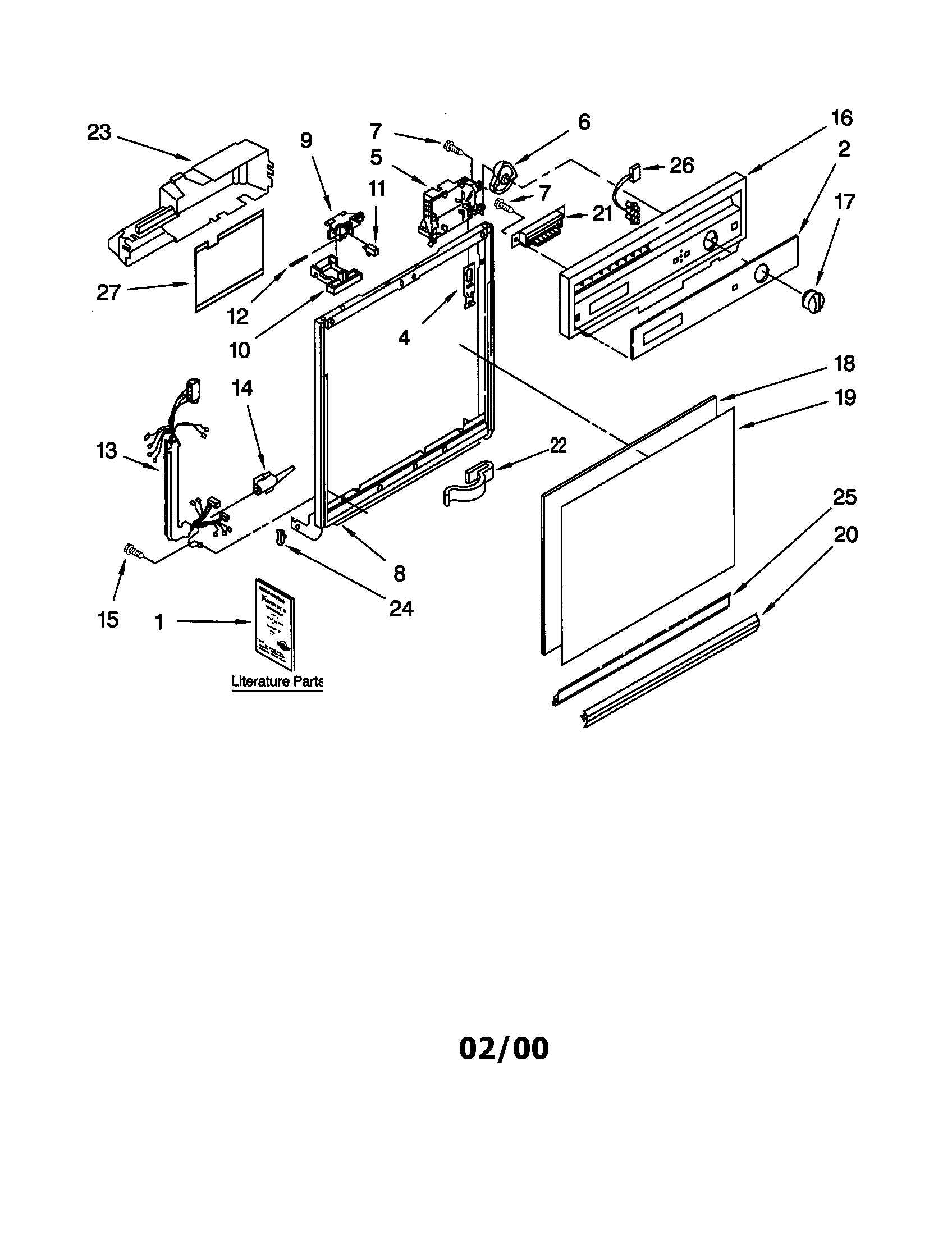 Kenmore 66517732990 frame and console diagram