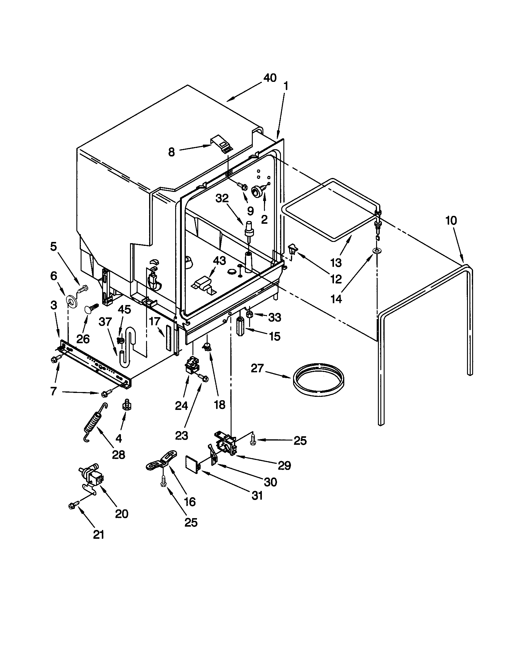 Kenmore 66517732990 tub assembly diagram