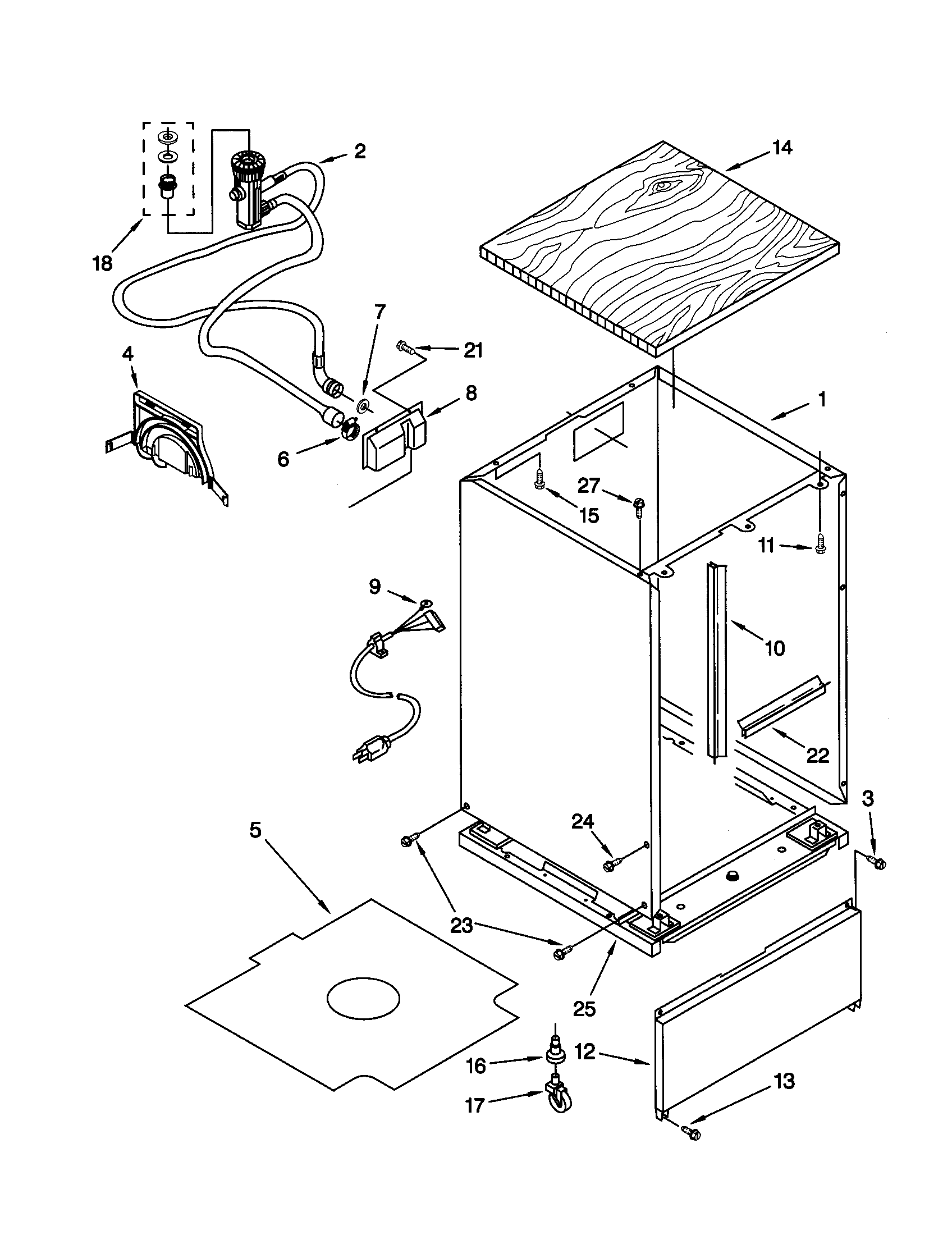Kenmore 66517732990 cabinet diagram