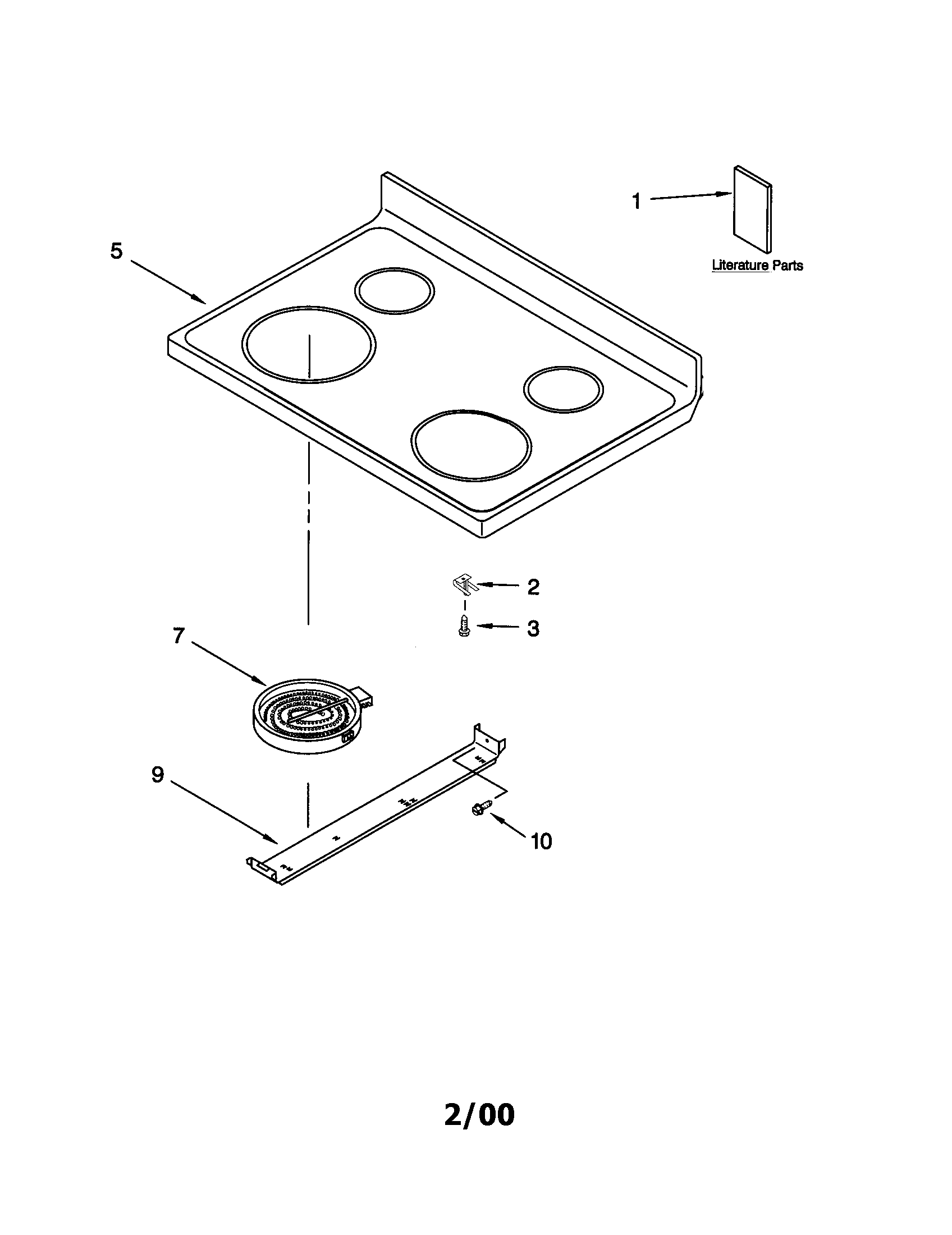 Kenmore 66595794000 cooktop diagram