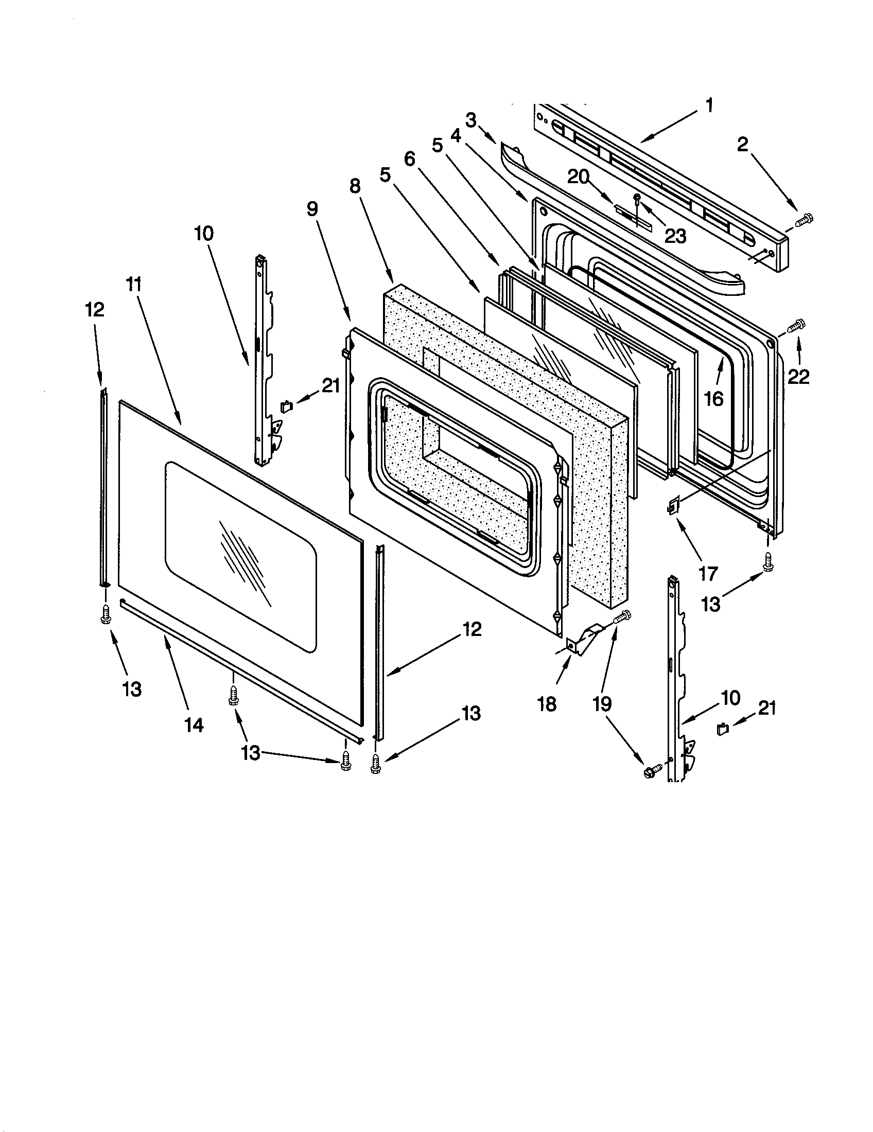 Kenmore 66595794000 door diagram