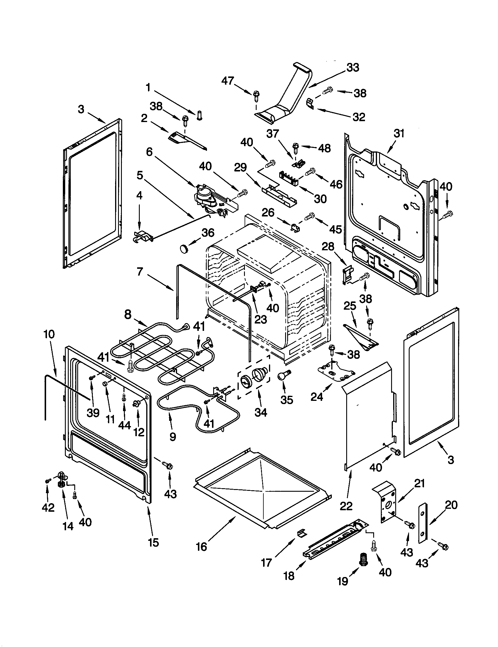 Kenmore 66595794000 chassis diagram