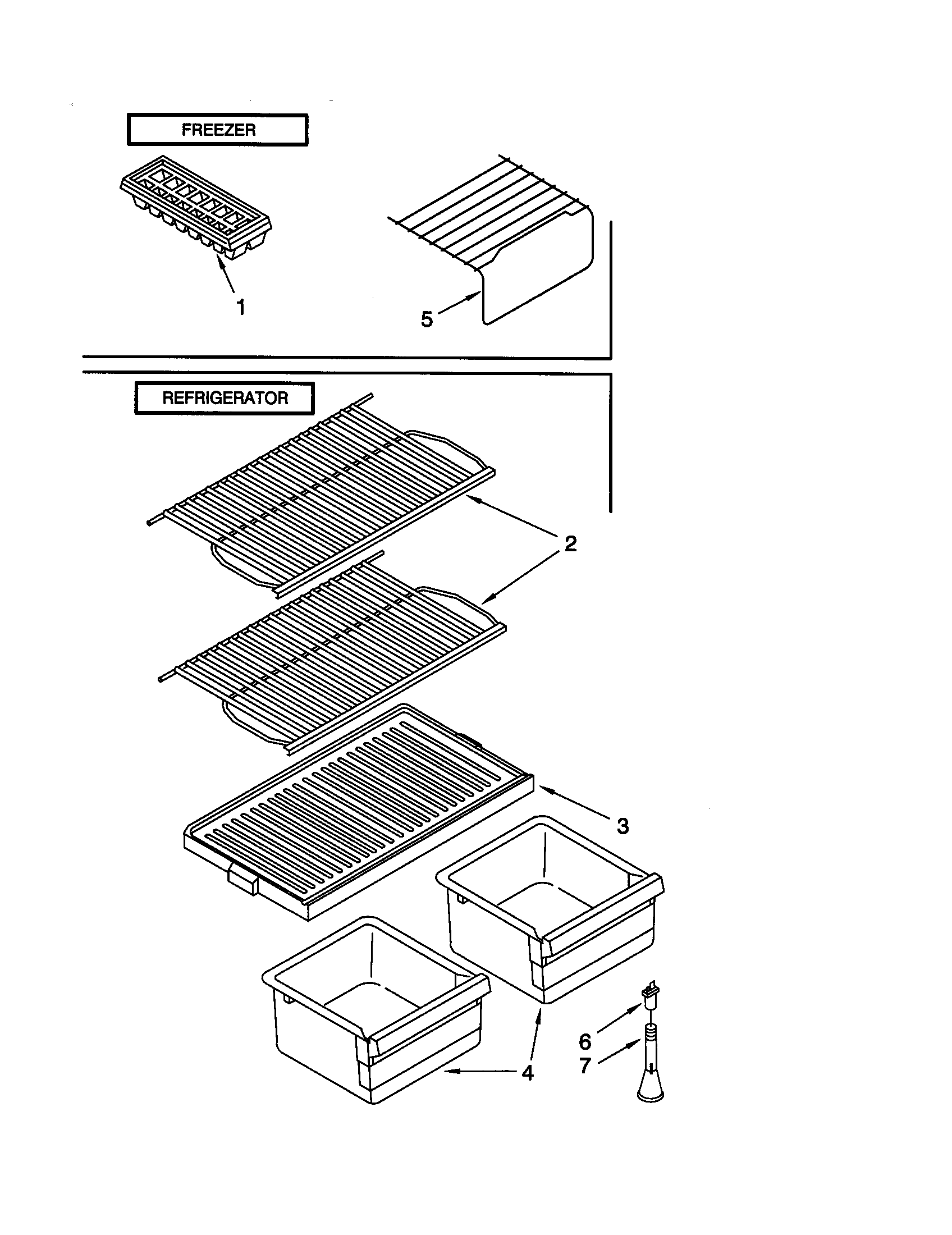 Kenmore 10639430990 shelf diagram