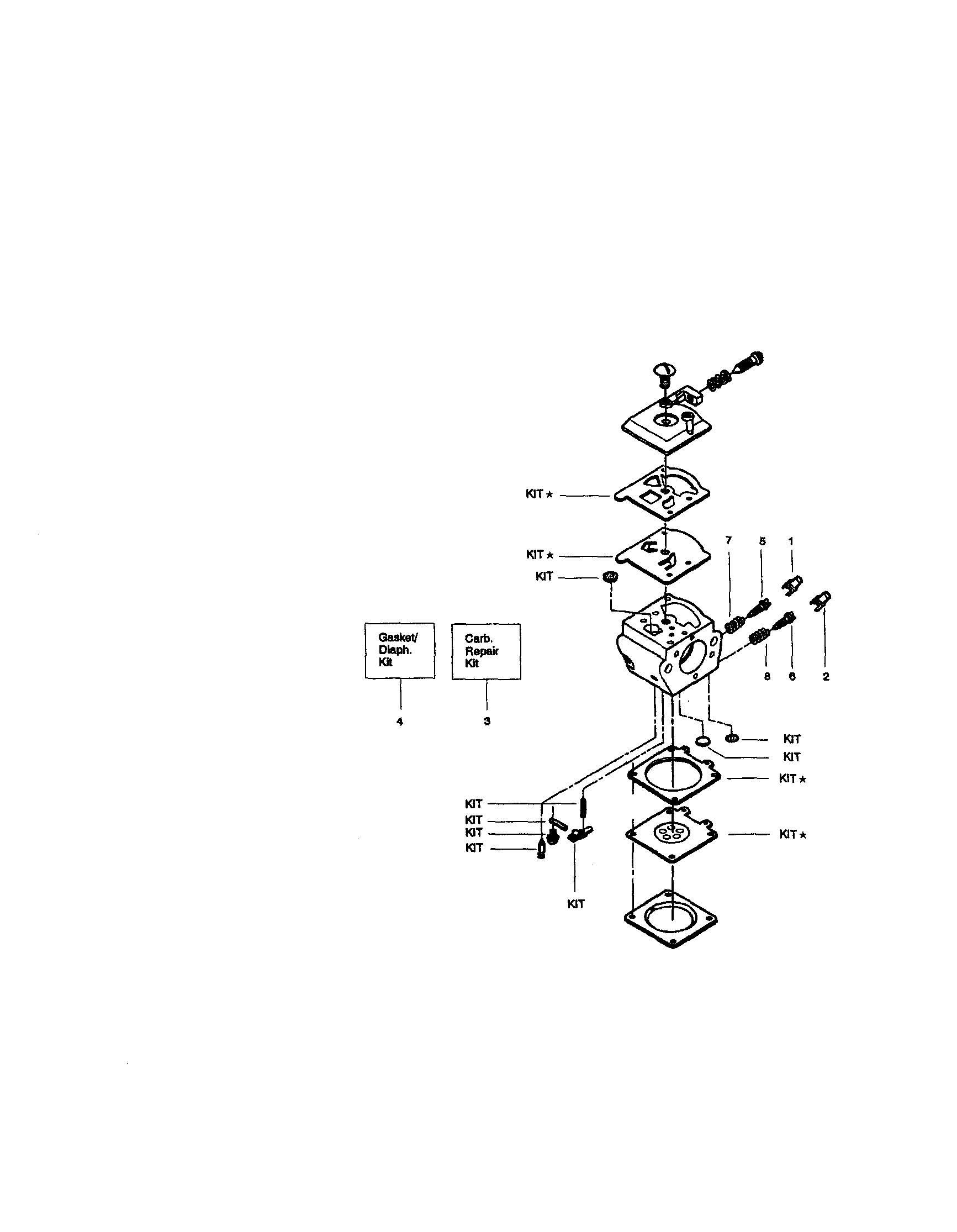 Craftsman 358351450 carburetor assembly kit-530069703 diagram