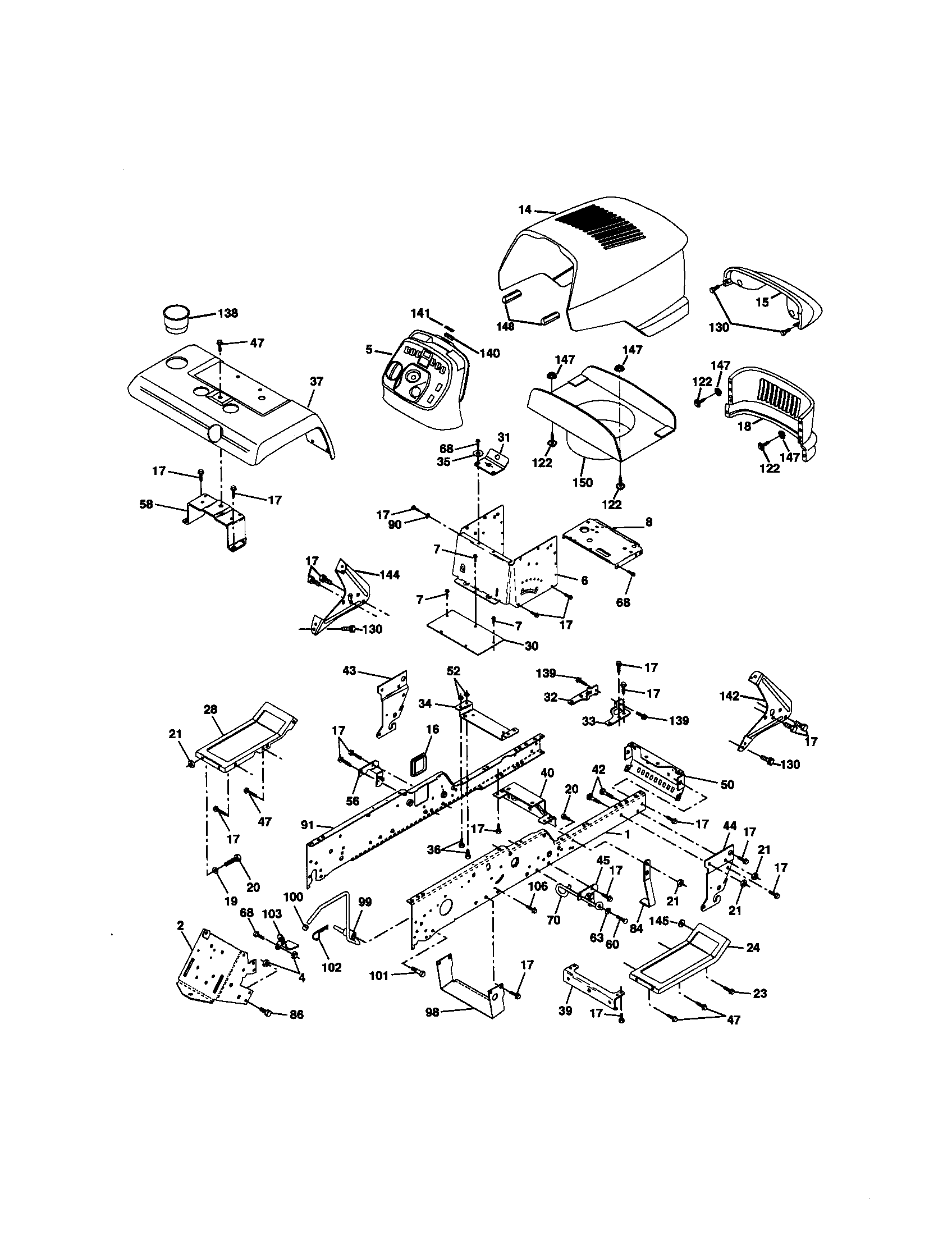 Craftsman 917273064 chassis and enclosures diagram