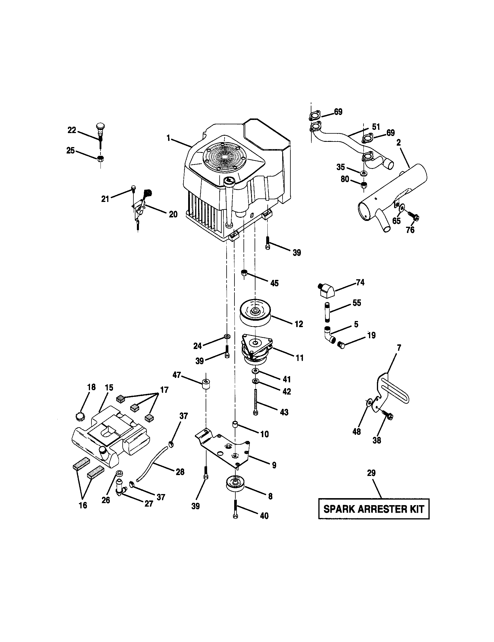 Craftsman 917273064 engine diagram