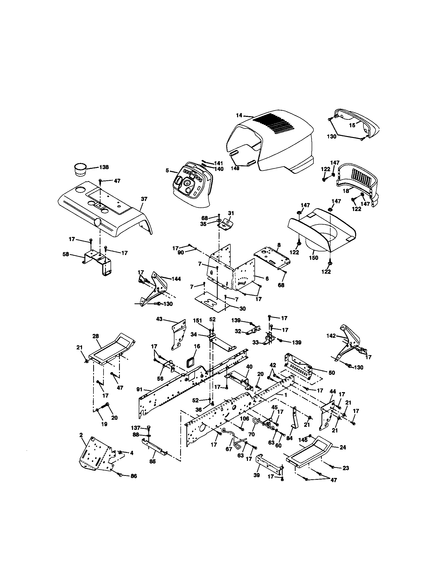 Craftsman 917273052 chassis and enclosures diagram