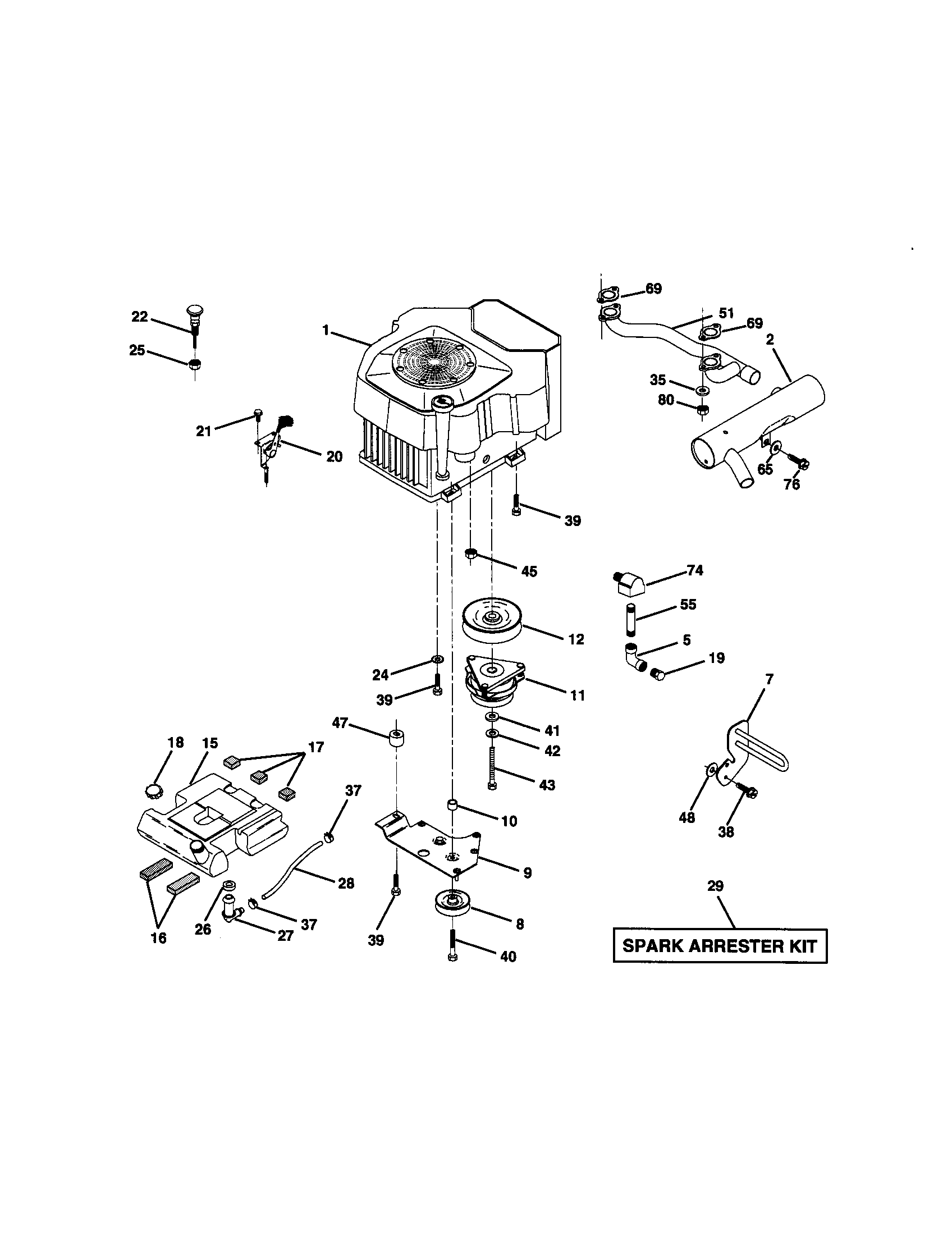 Craftsman 917273052 engine diagram