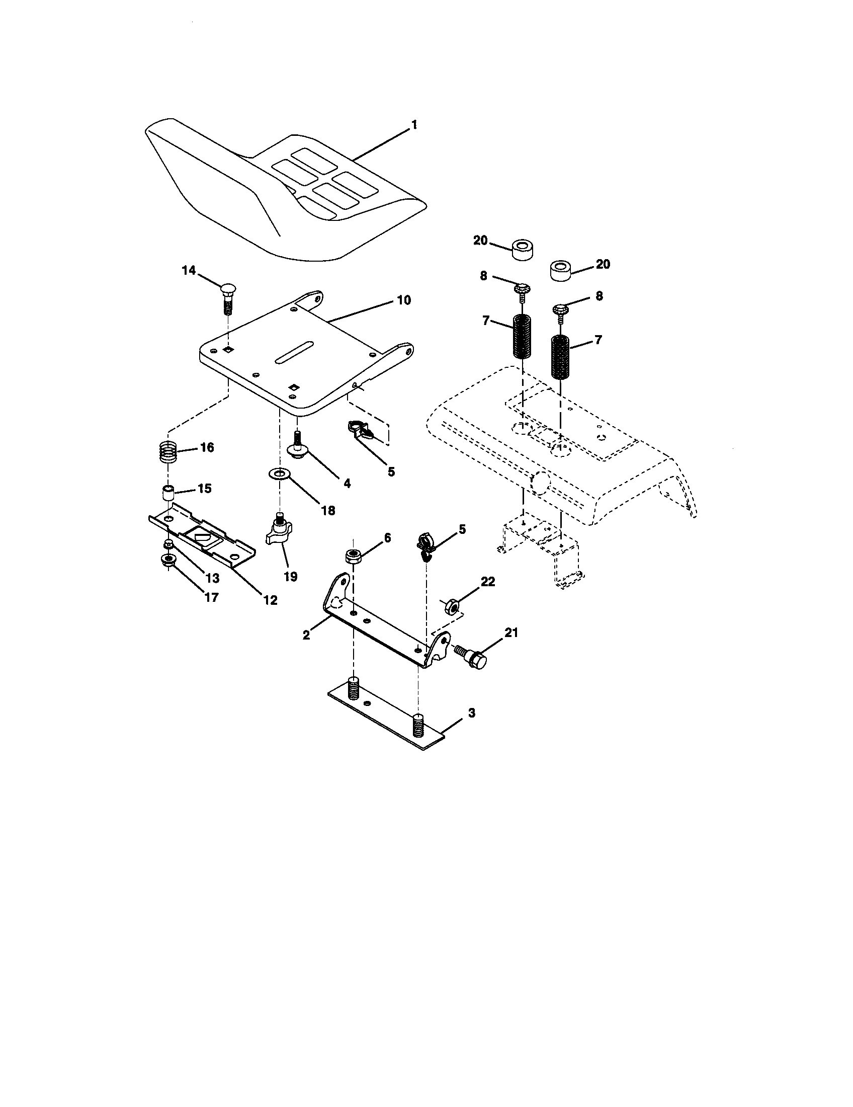 Craftsman 917273052 seat assembly diagram