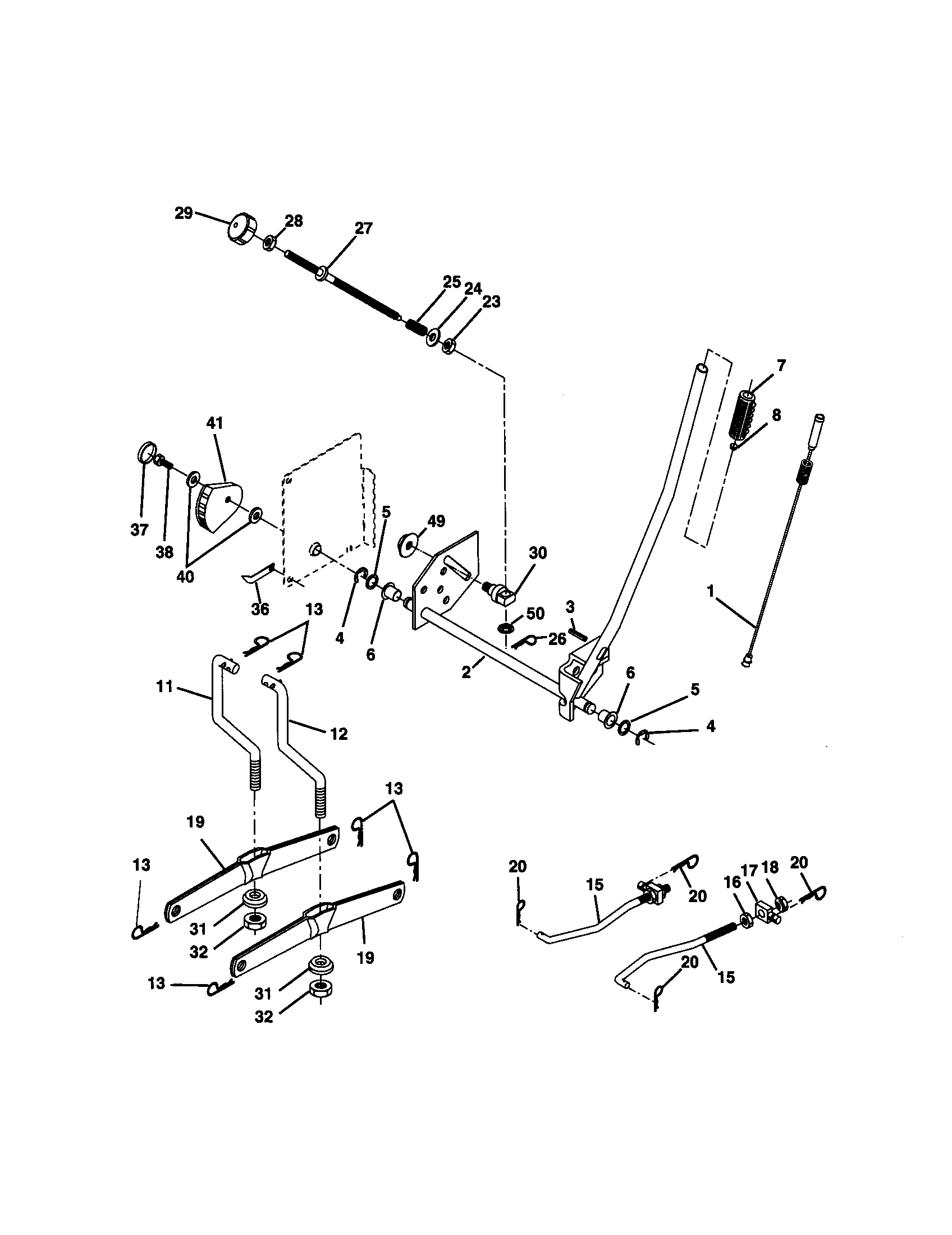 Craftsman 917272201 lift assembly diagram