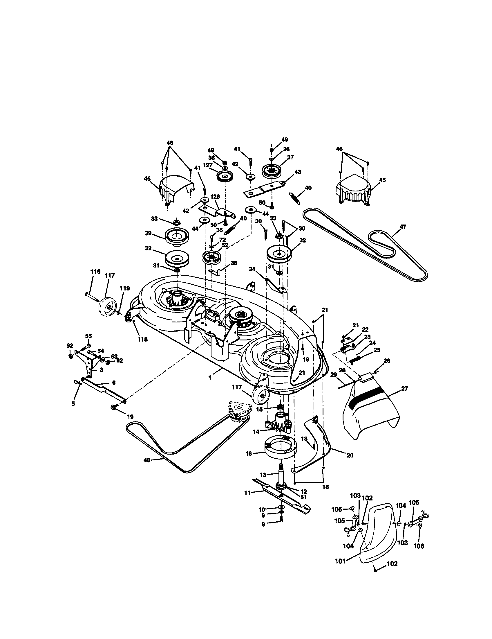 Craftsman 917272201 mower deck diagram