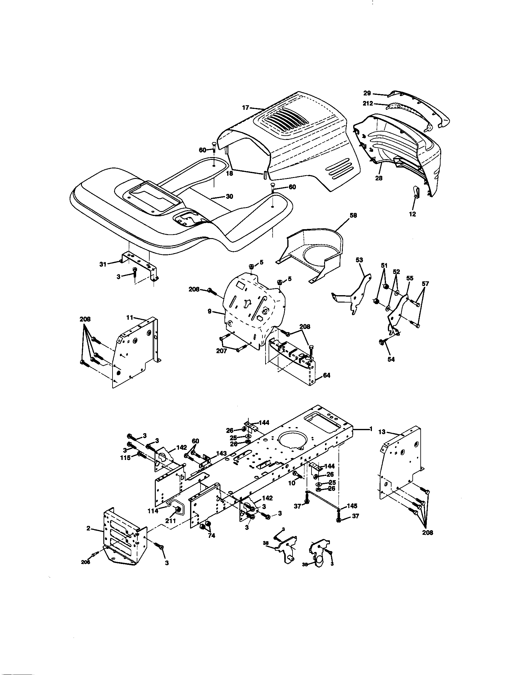 Craftsman 917271130 chassis and enclosures diagram