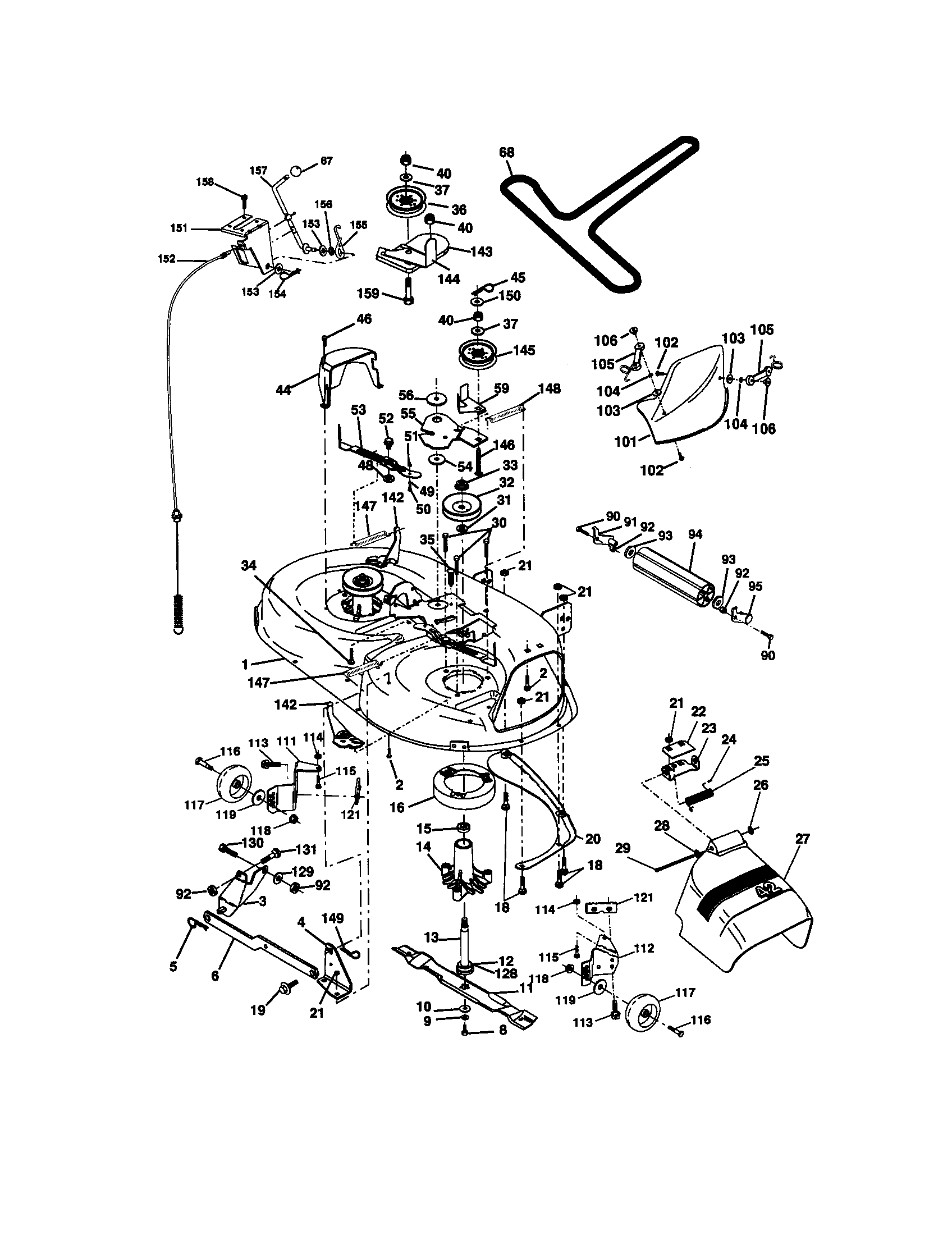 Craftsman 917271130 mower deck diagram