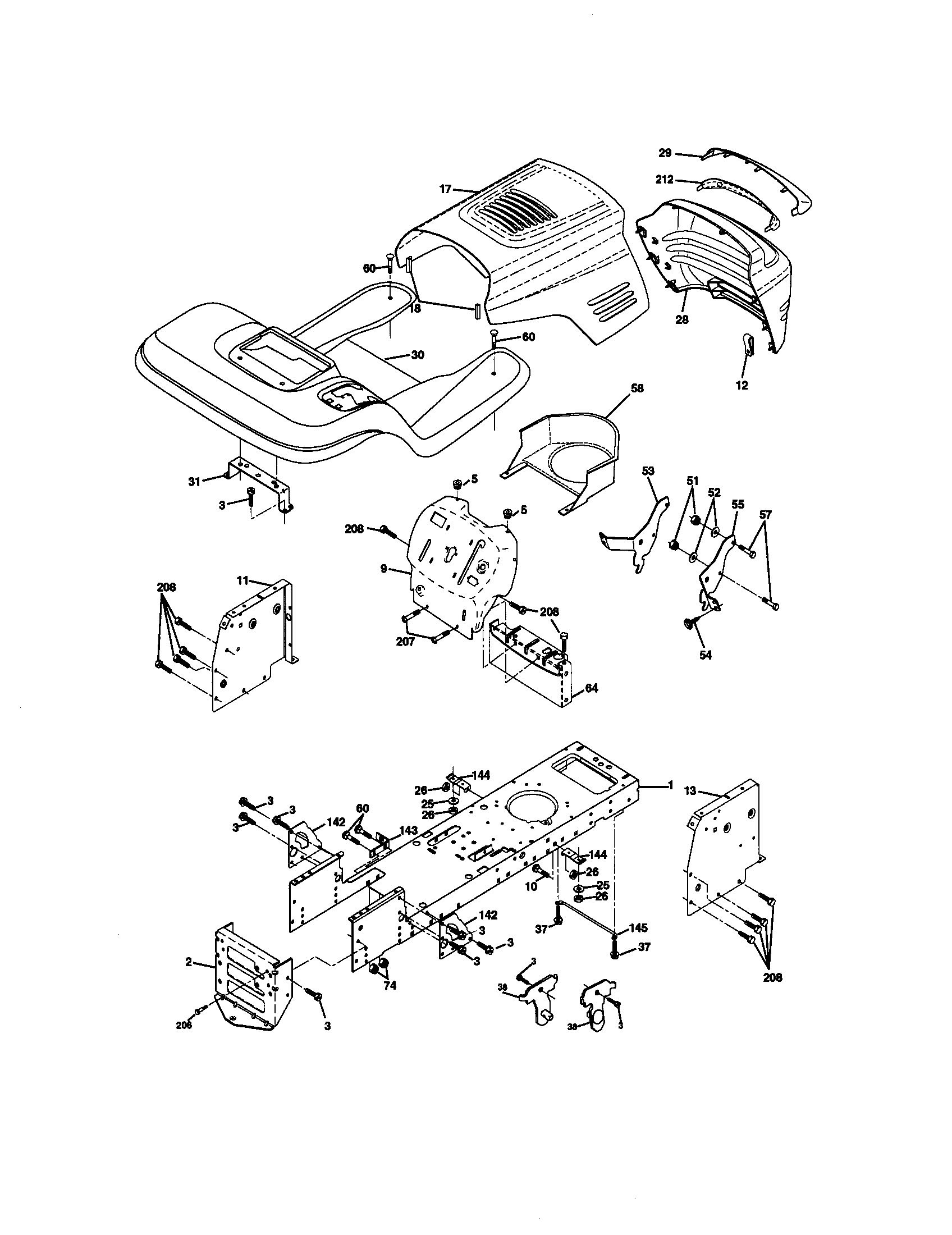 Craftsman 917271061 chassis and enclosures diagram