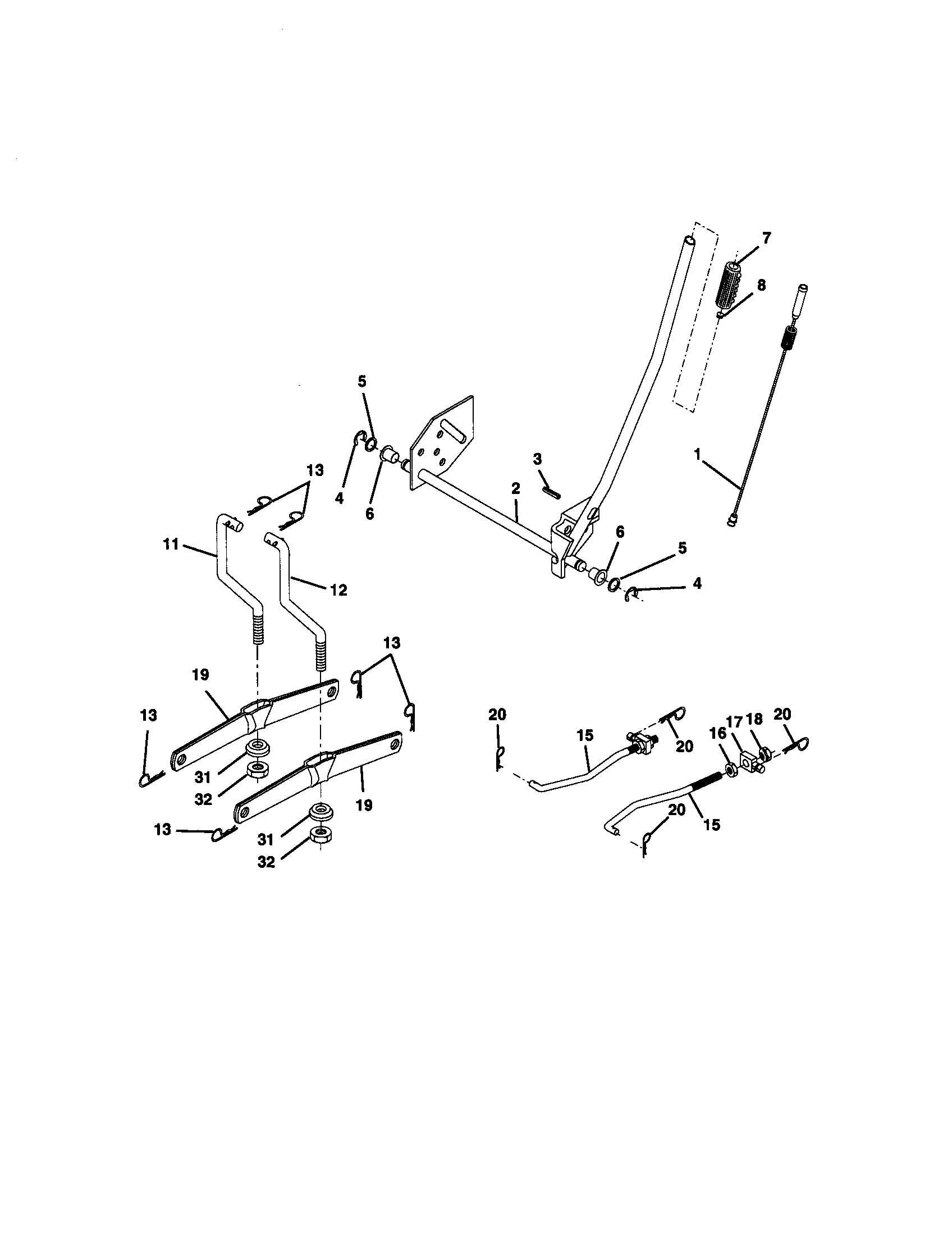 Craftsman 917271061 lift assembly diagram