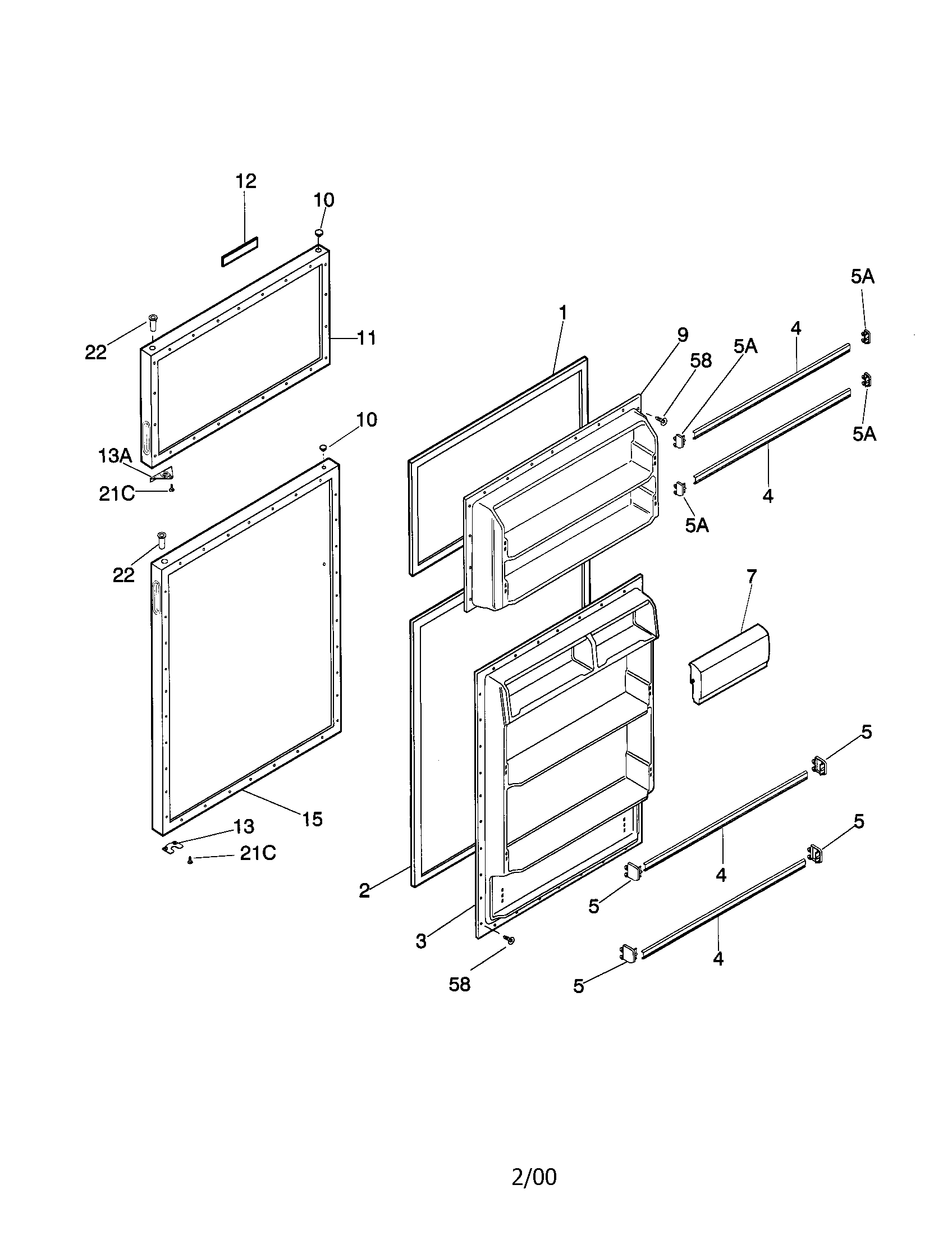 Kenmore 25336619896 door diagram