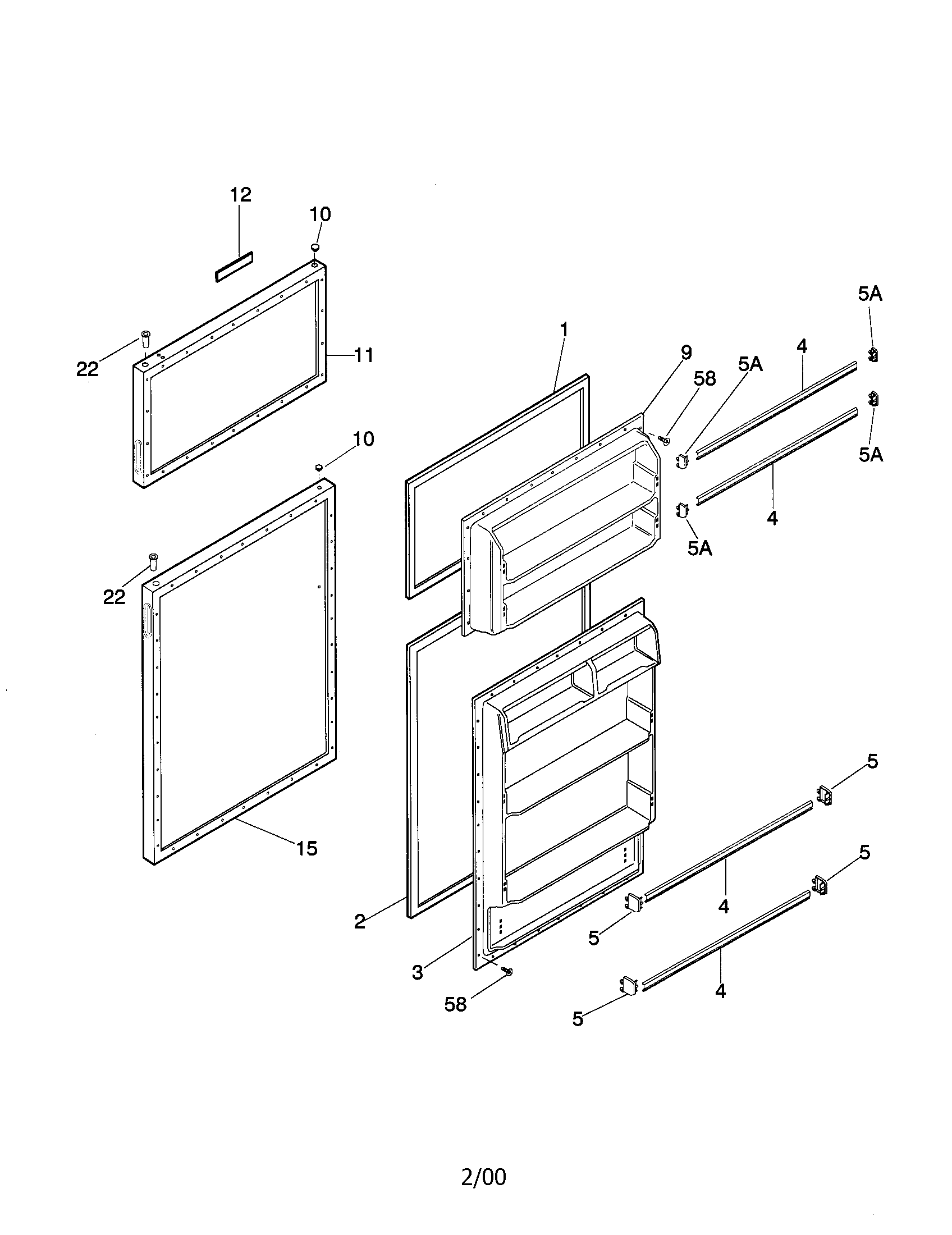 Kenmore 25336601896 door diagram