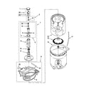 Kenmore 11020994992 agitator, basket and tub diagram