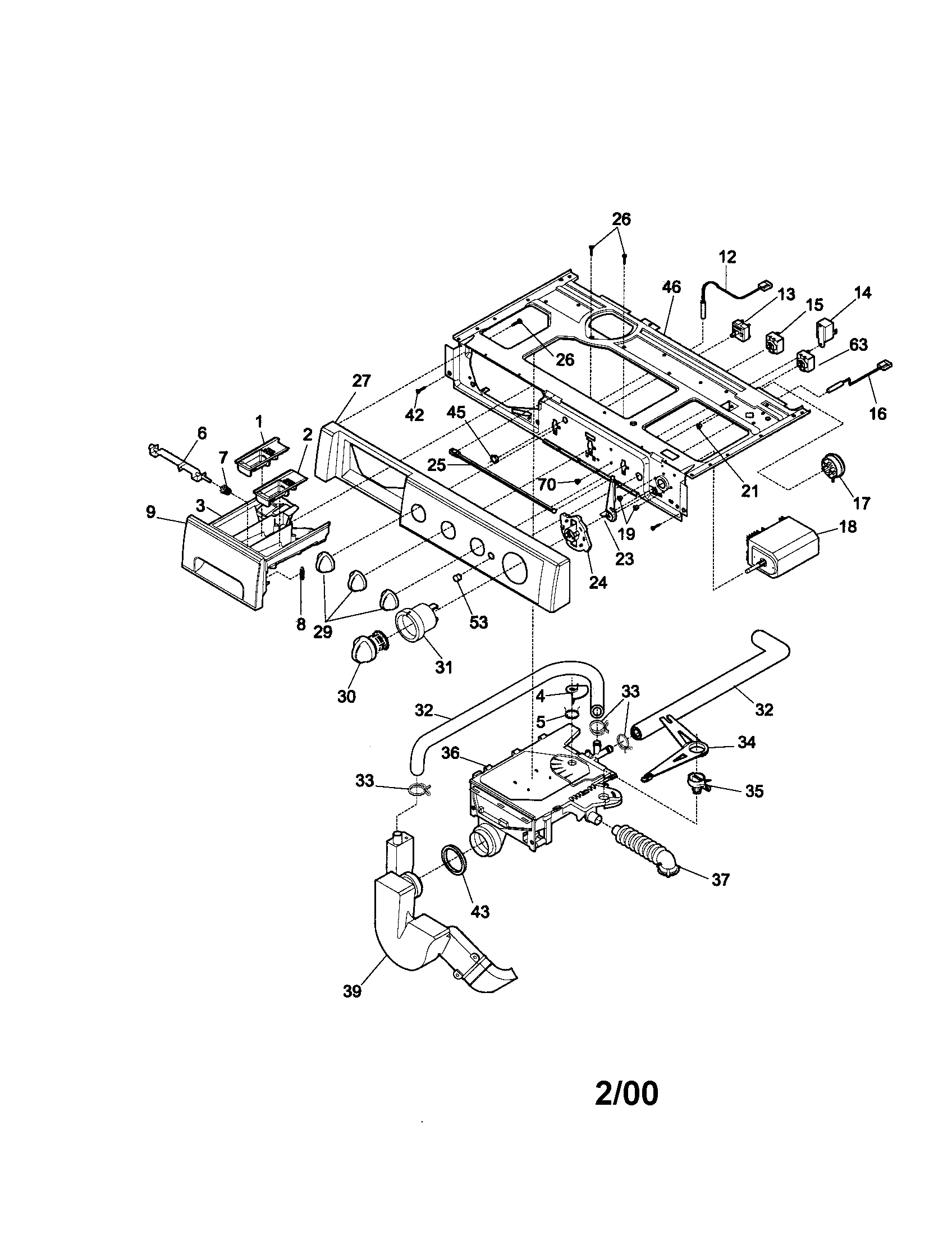 Kenmore 9703871220 control panel diagram