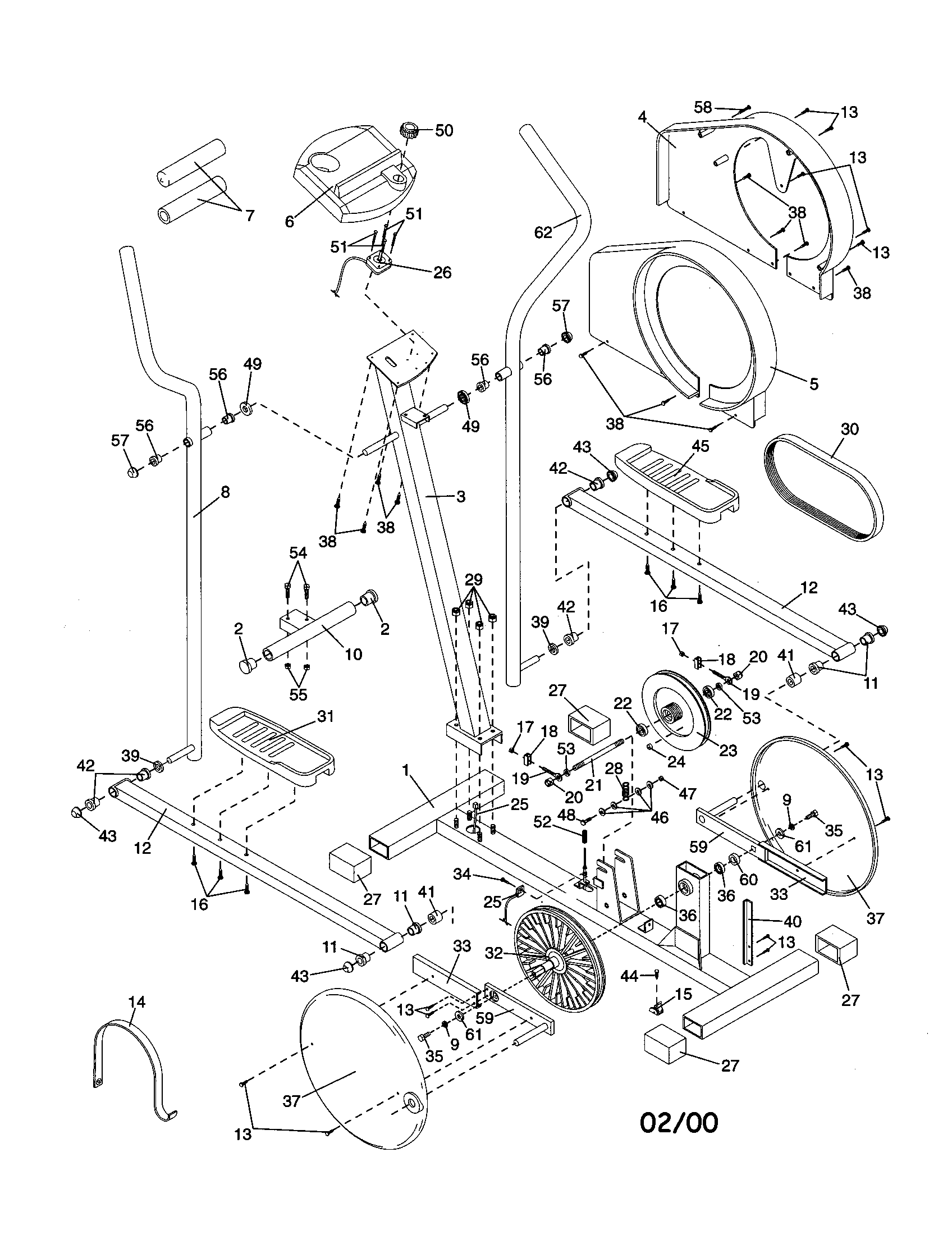 Proform 831285736 frame assembly diagram