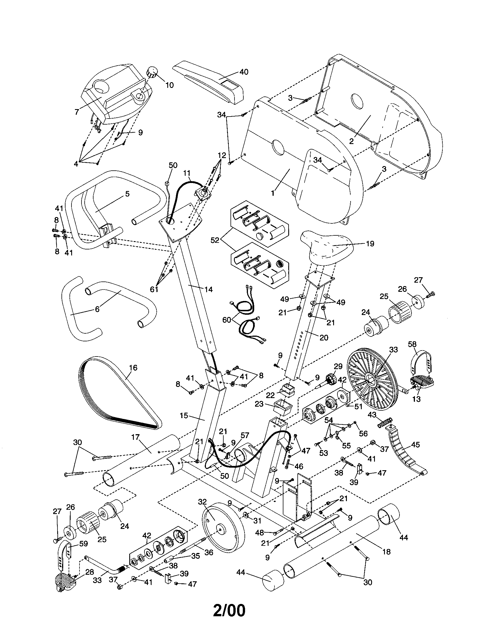 Proform PFEX31990 frame assembly diagram