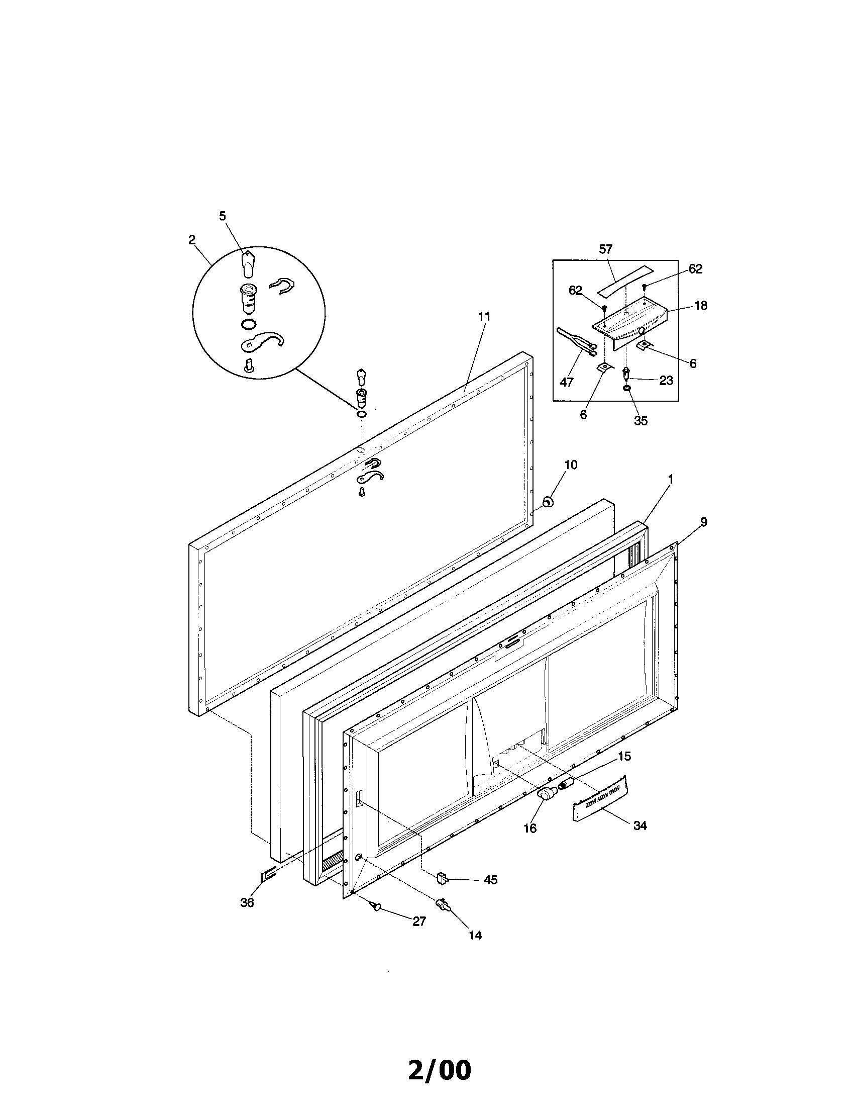 Kenmore 25319821004 door diagram