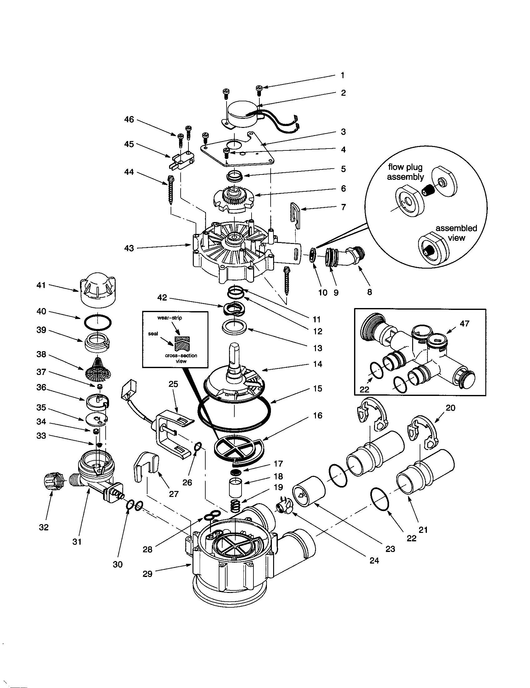 Waterworks WS2000 valve assembly diagram