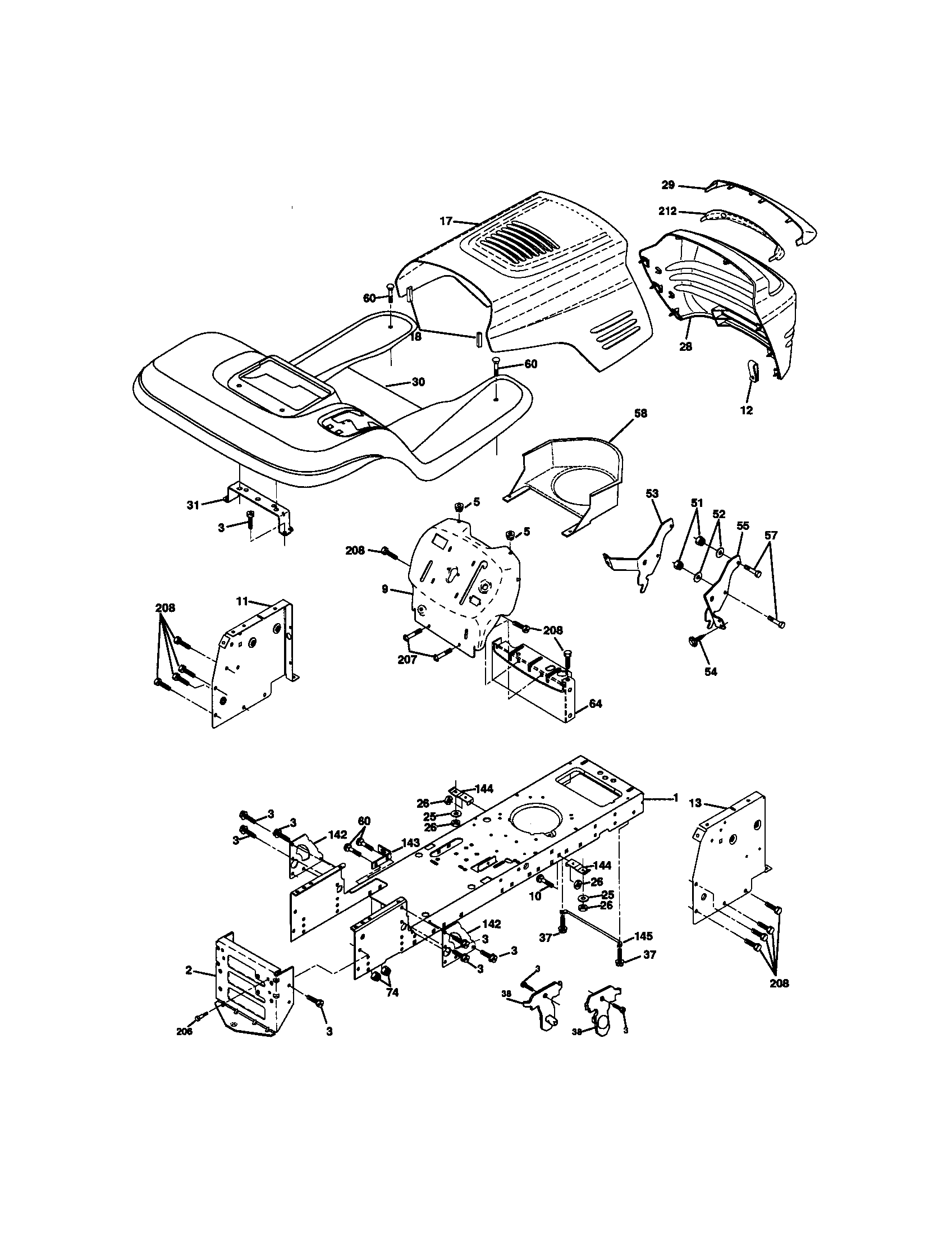 Craftsman 917271141 chassis and enclosures diagram