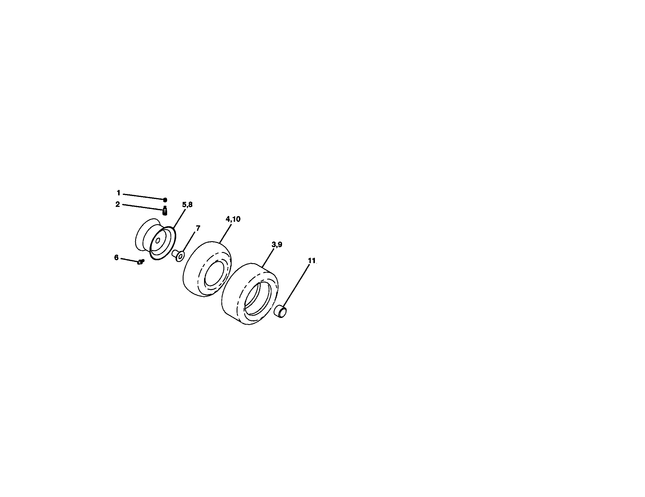 Craftsman 917270760 wheels and tires diagram
