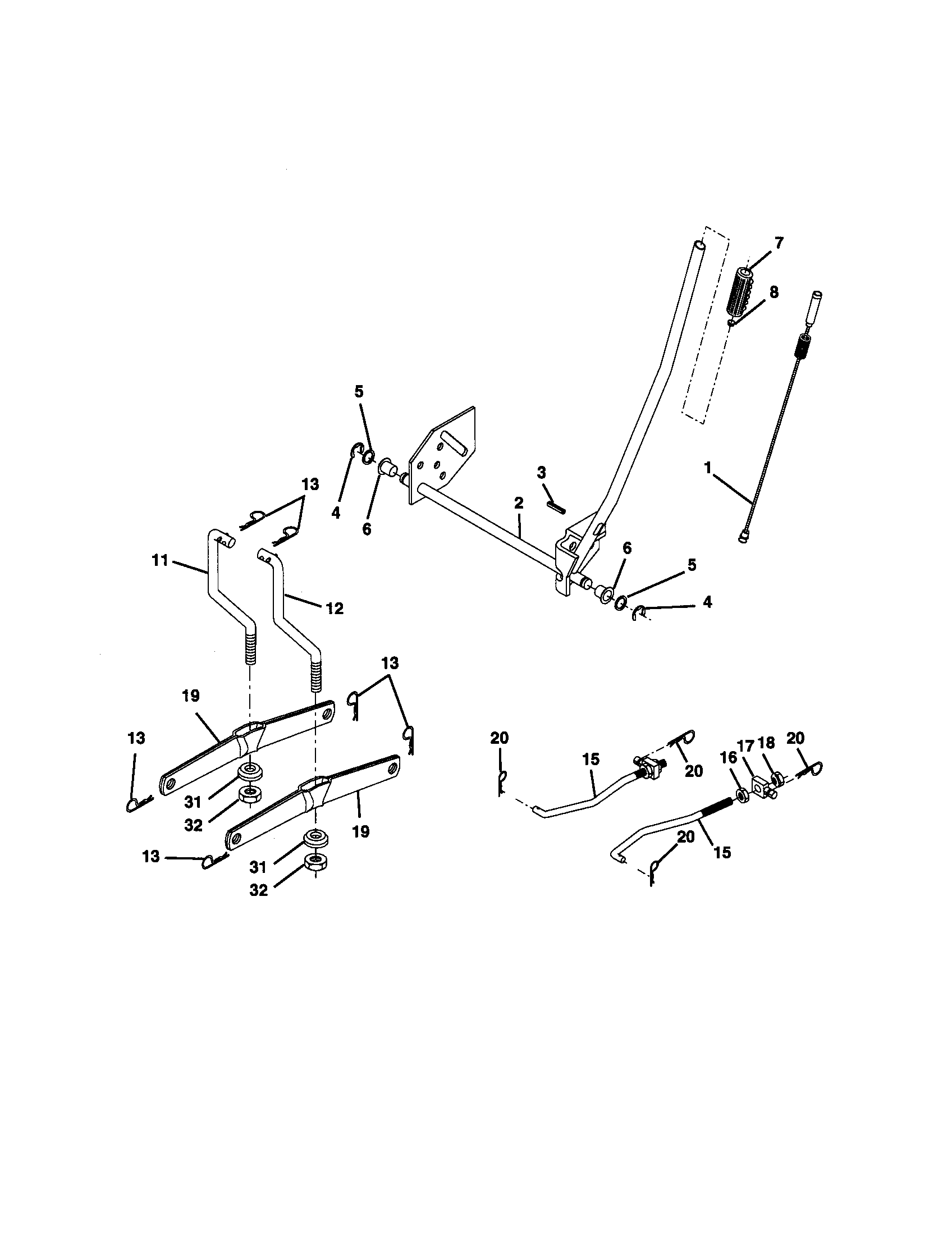 Craftsman 917270760 lift assembly diagram