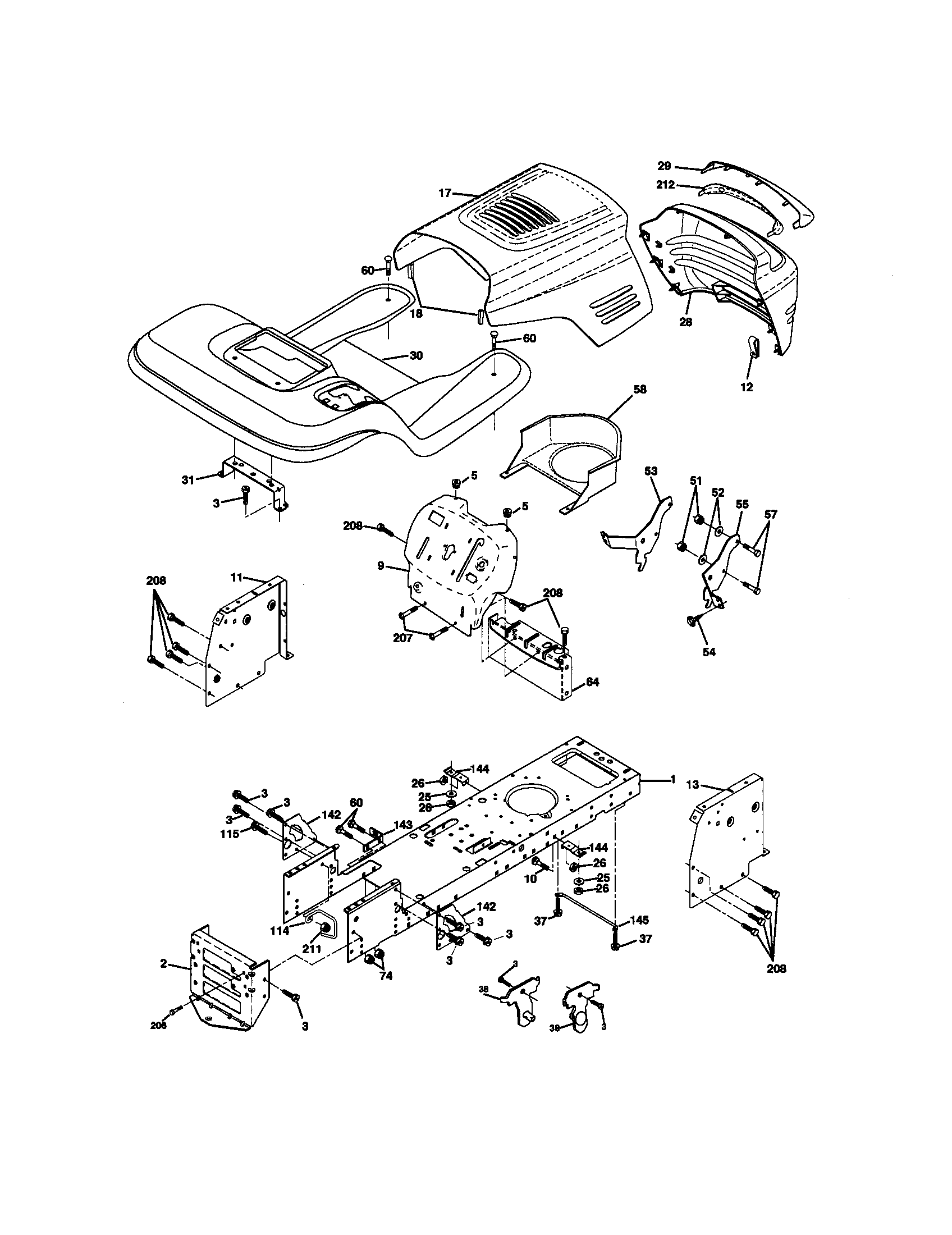 Craftsman 917271052 chassis and enclosures diagram