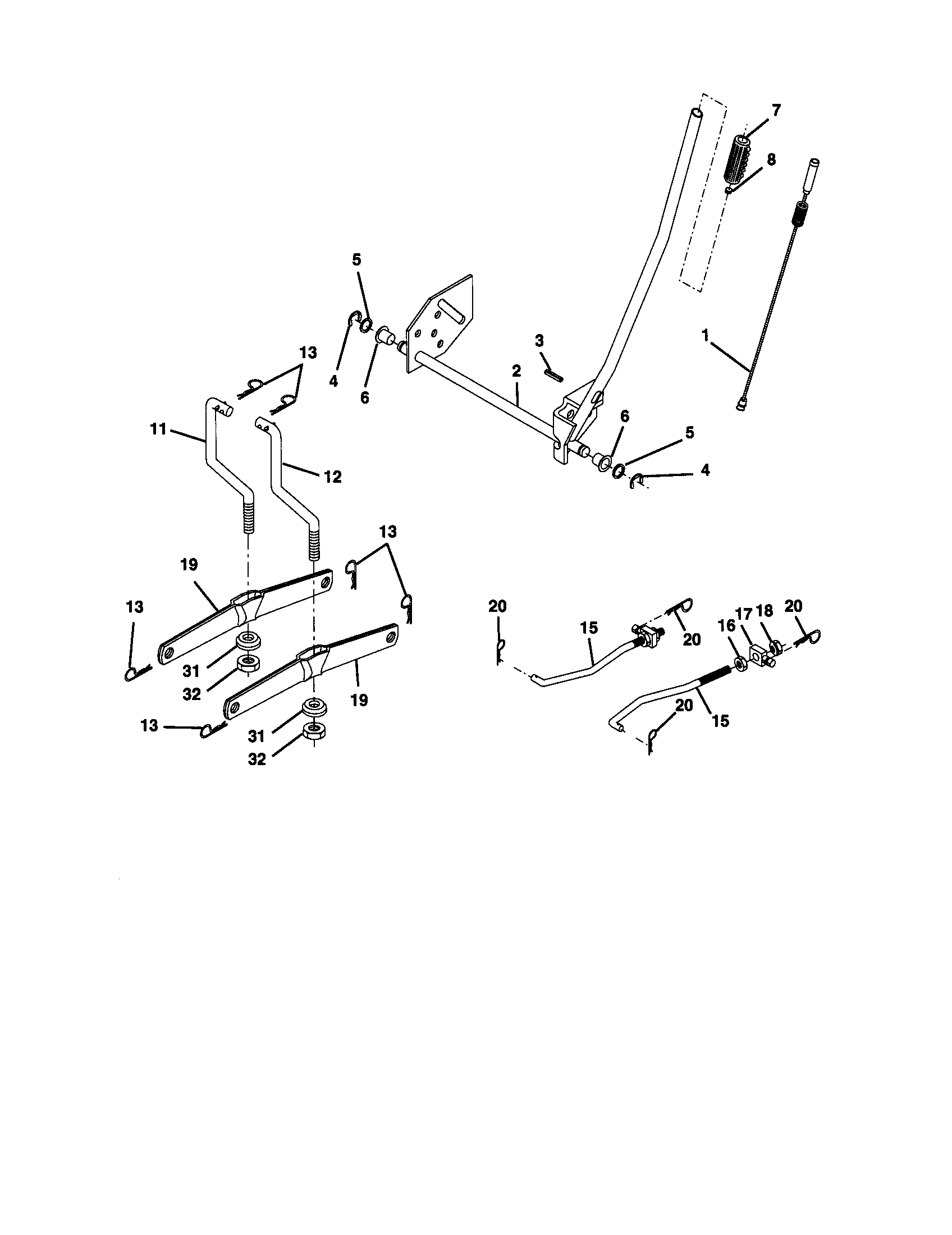 Craftsman 917271052 lift assembly diagram