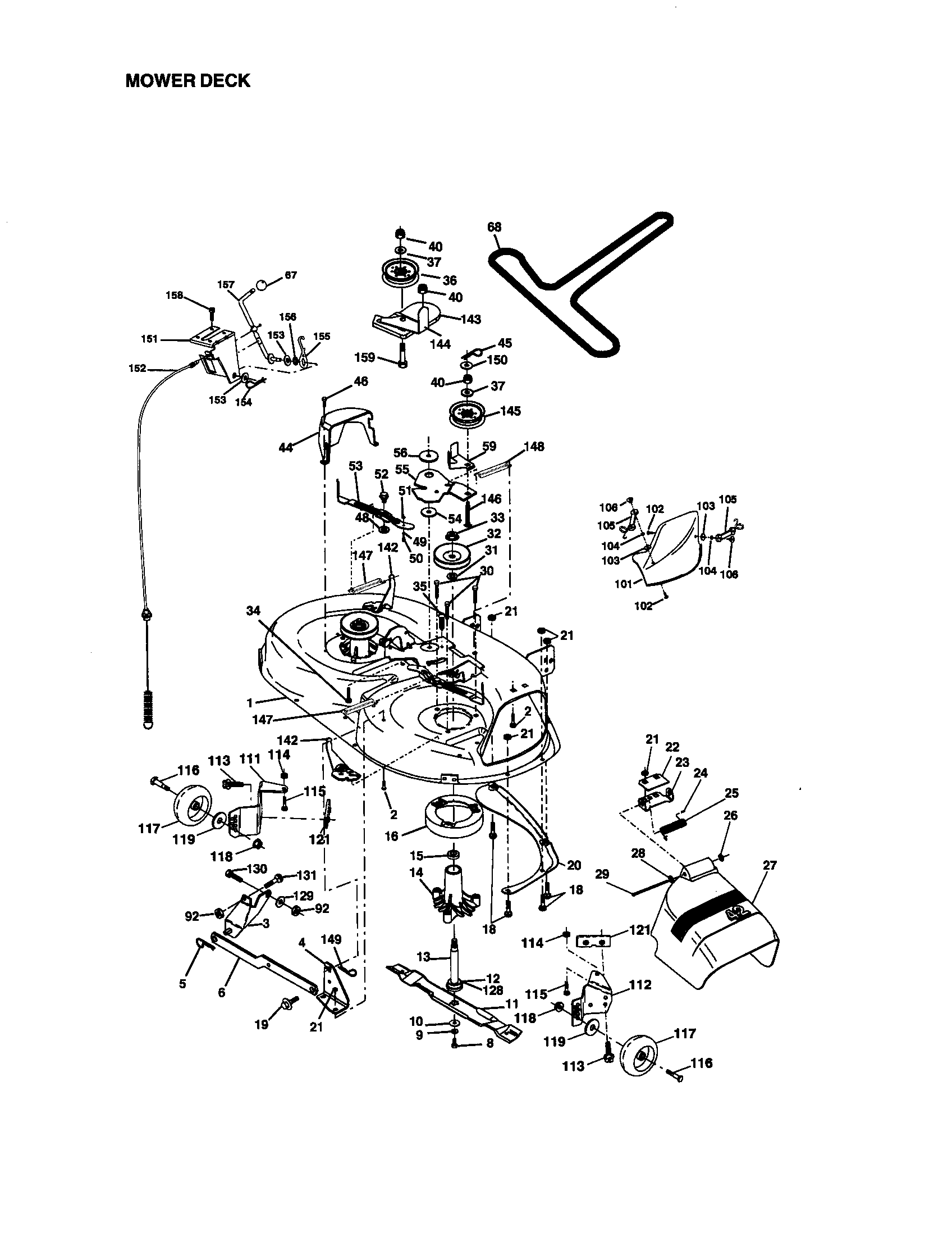 Craftsman 917271052 mower deck diagram