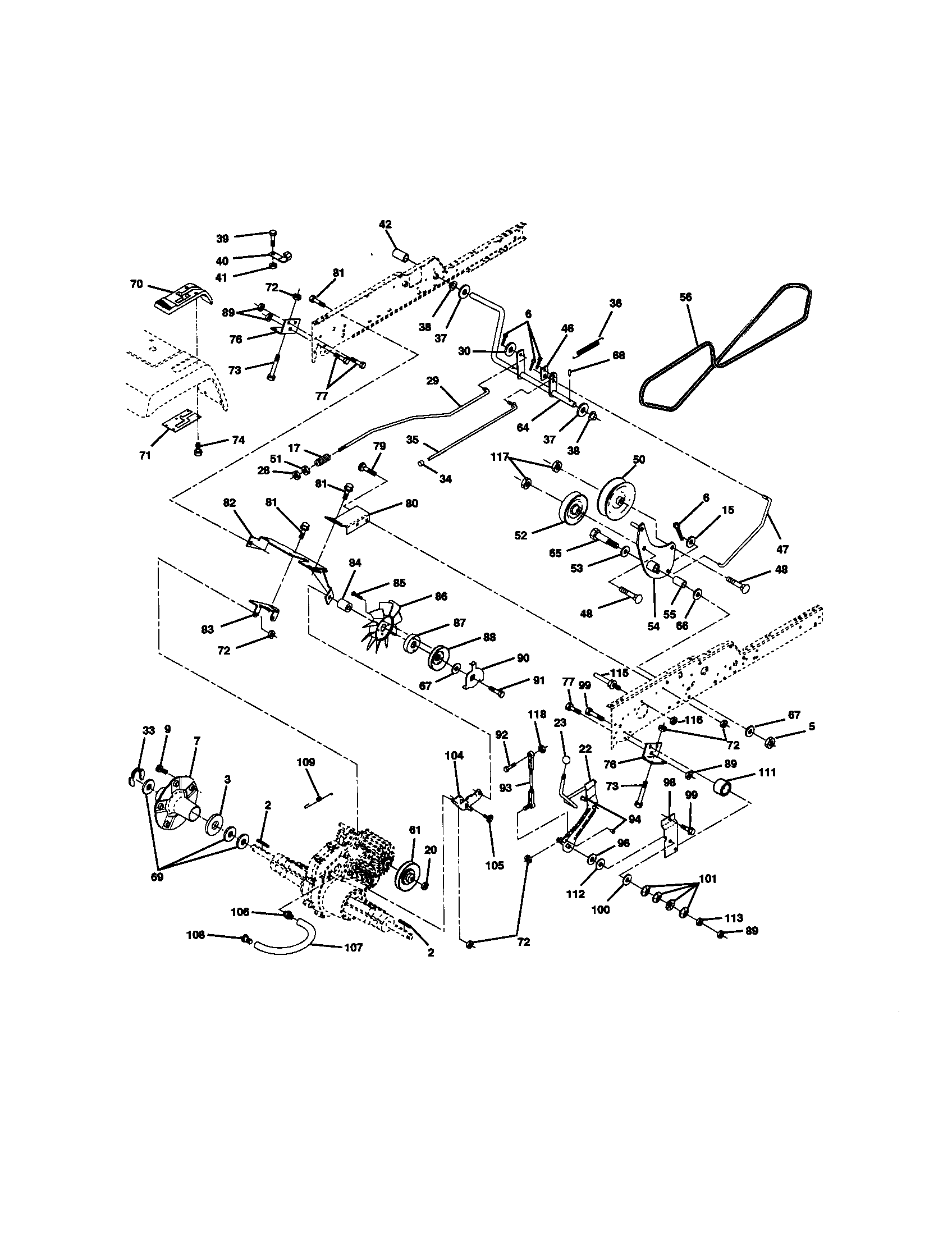 Craftsman 917273223 ground drive diagram