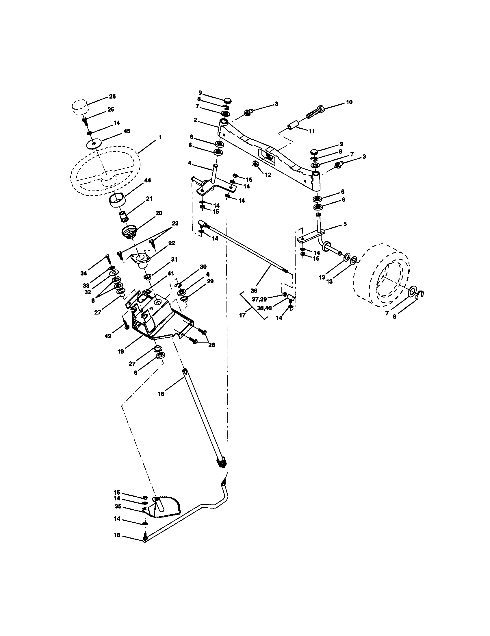 Craftsman 917273223 steering diagram