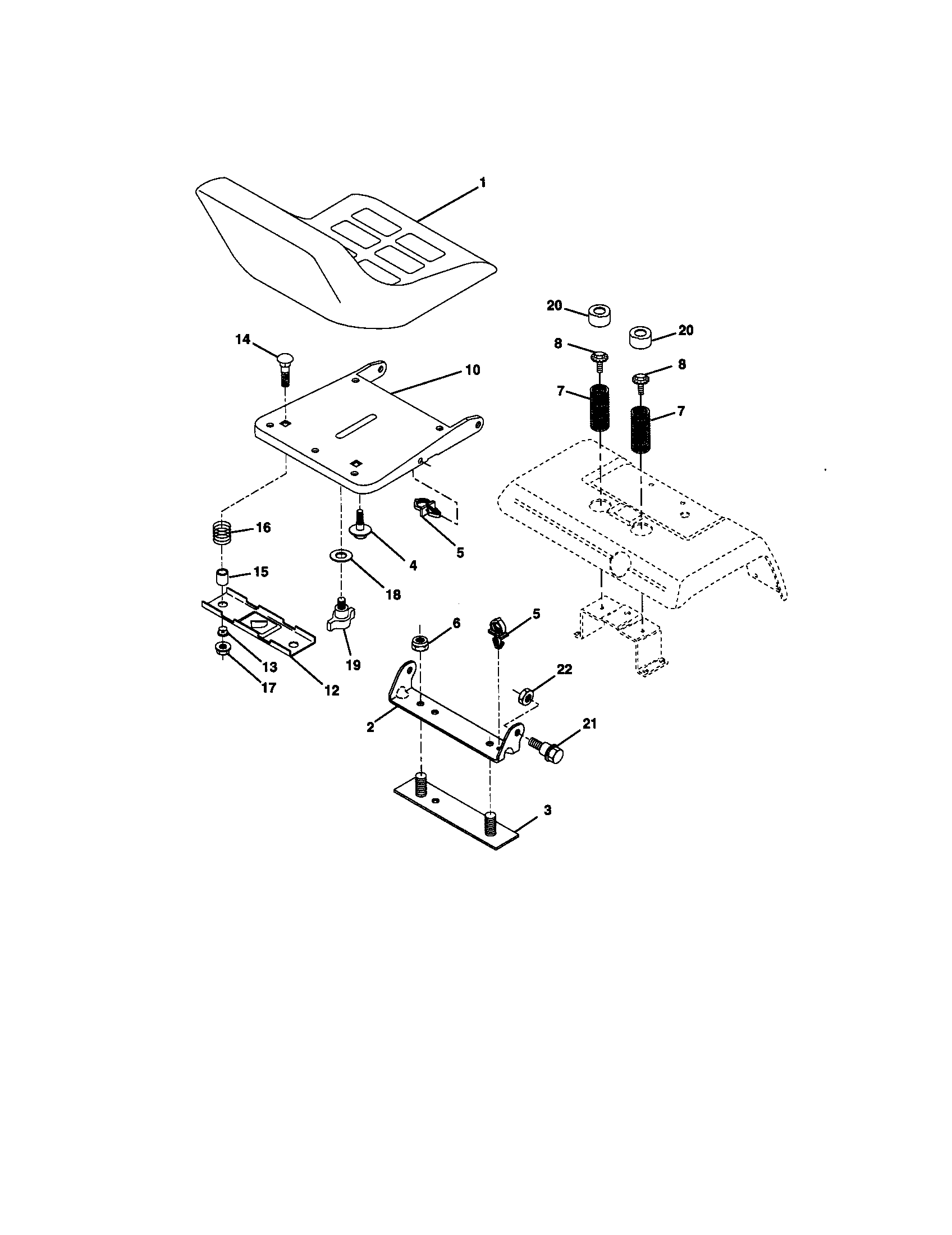 Craftsman 917273223 seat assembly diagram