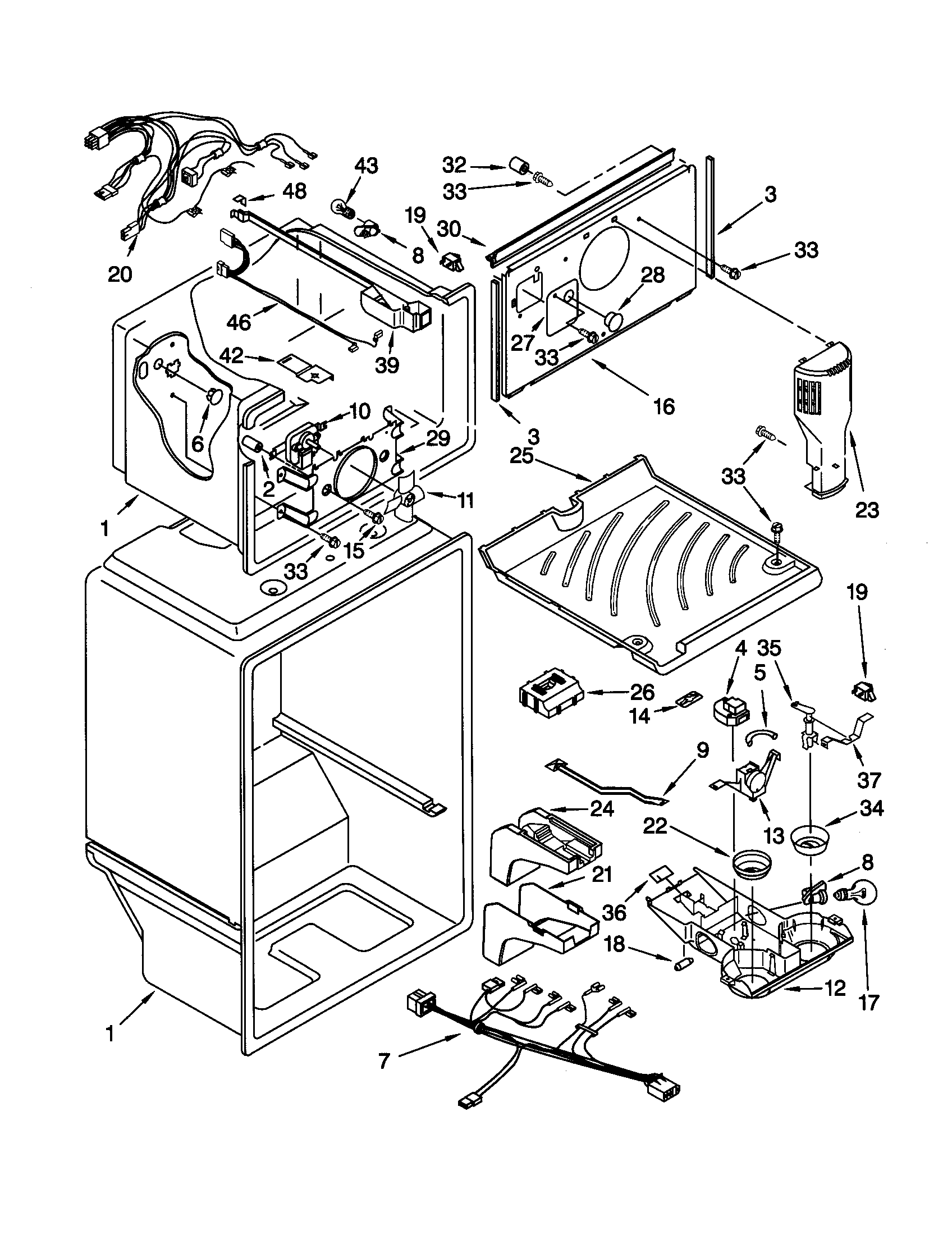 Kenmore 10661892000 liner diagram