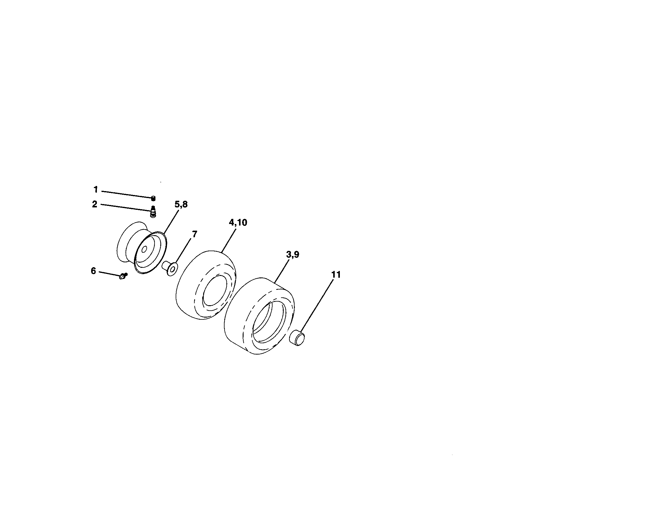 Craftsman 917259110 wheels and tires diagram