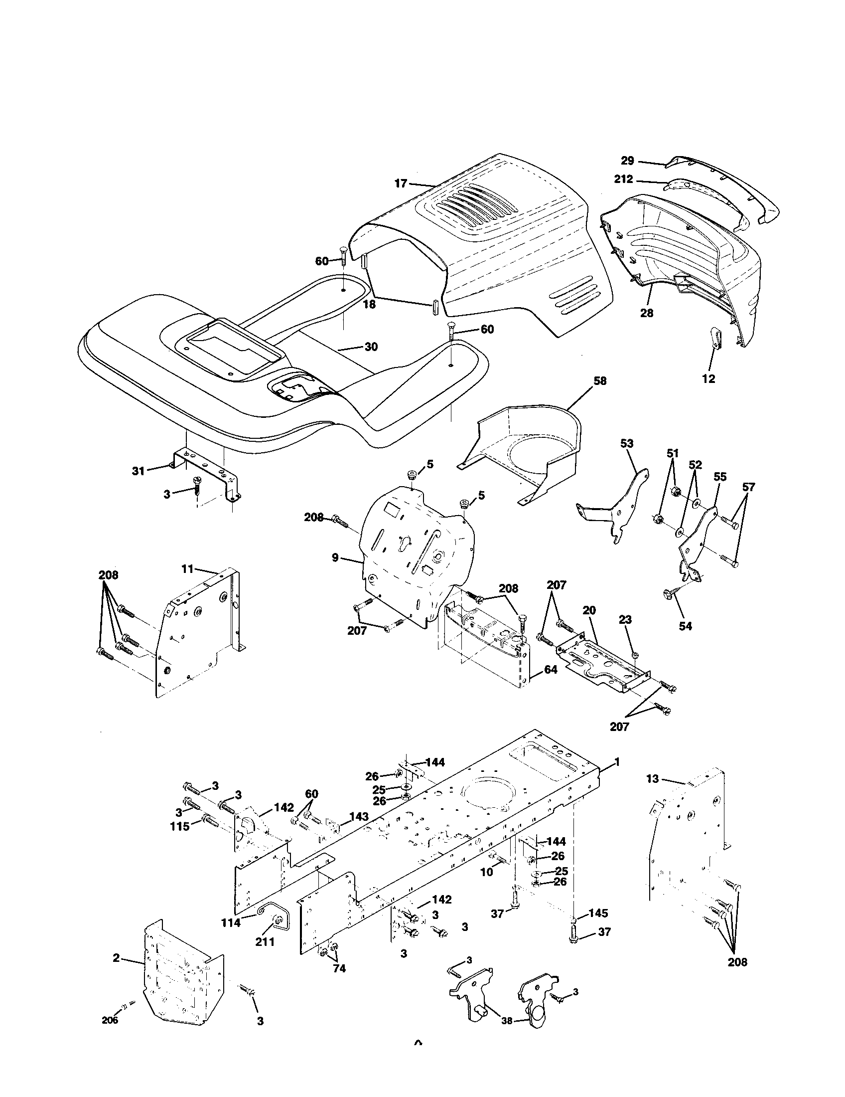 Craftsman 917259070 chassis and enclosures diagram