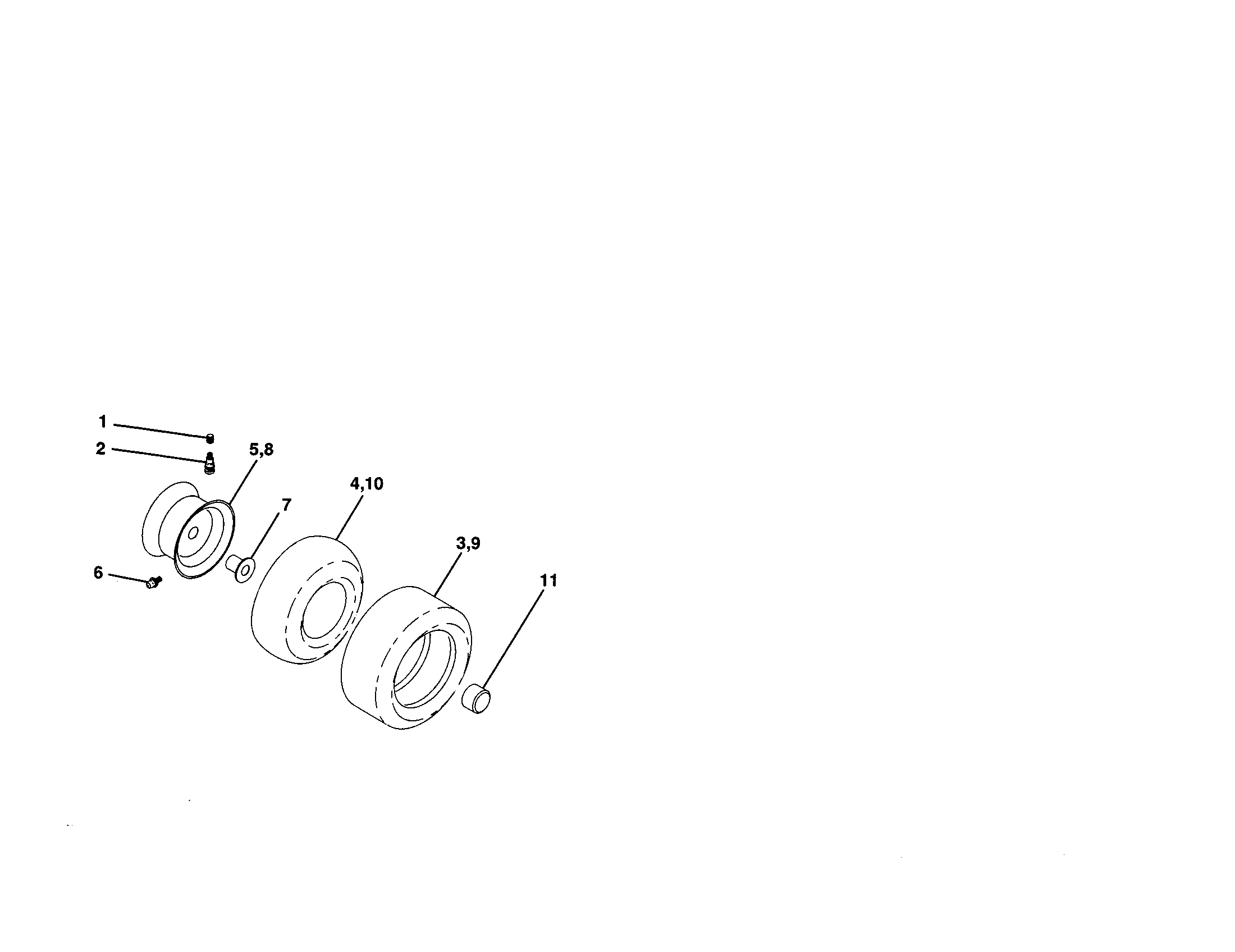 Craftsman 917259070 wheels and tires diagram