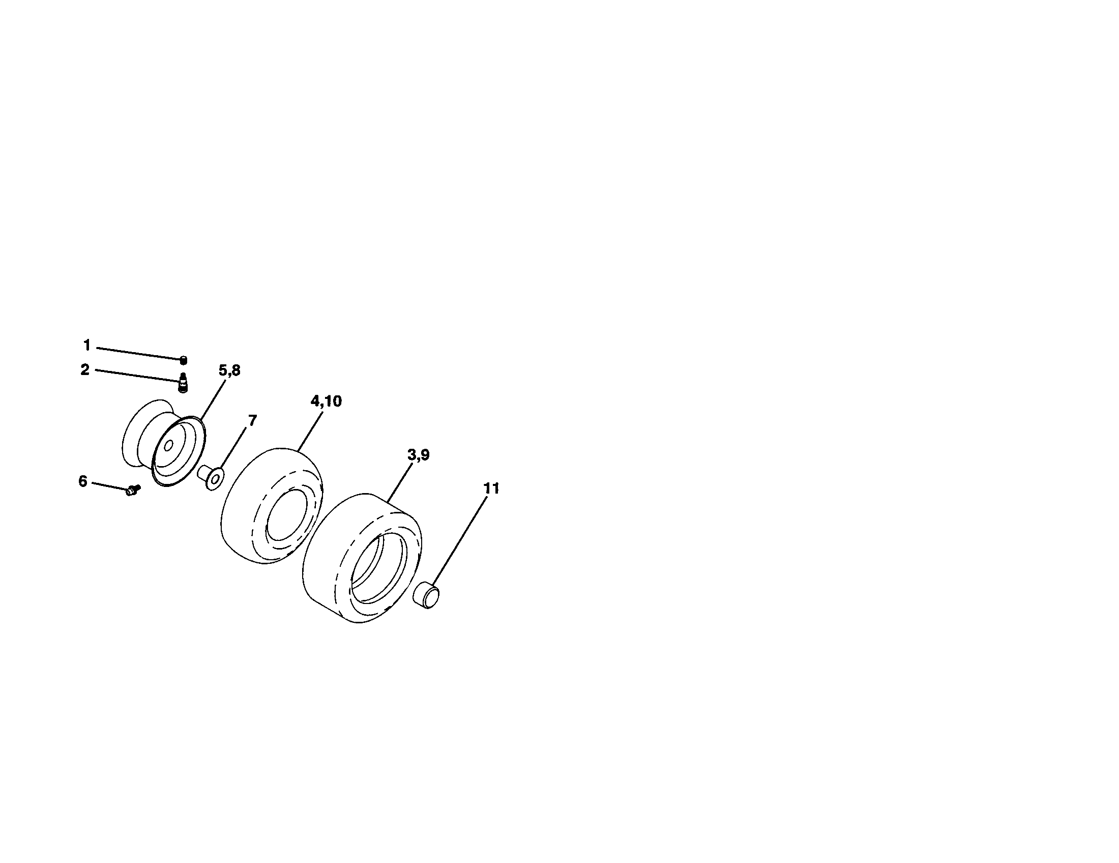 Craftsman 917259120 wheels and tires diagram