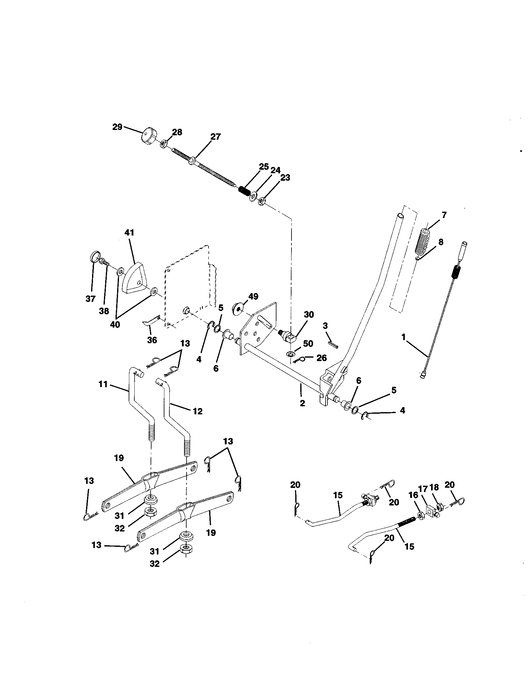 Craftsman 917259120 mower lift diagram