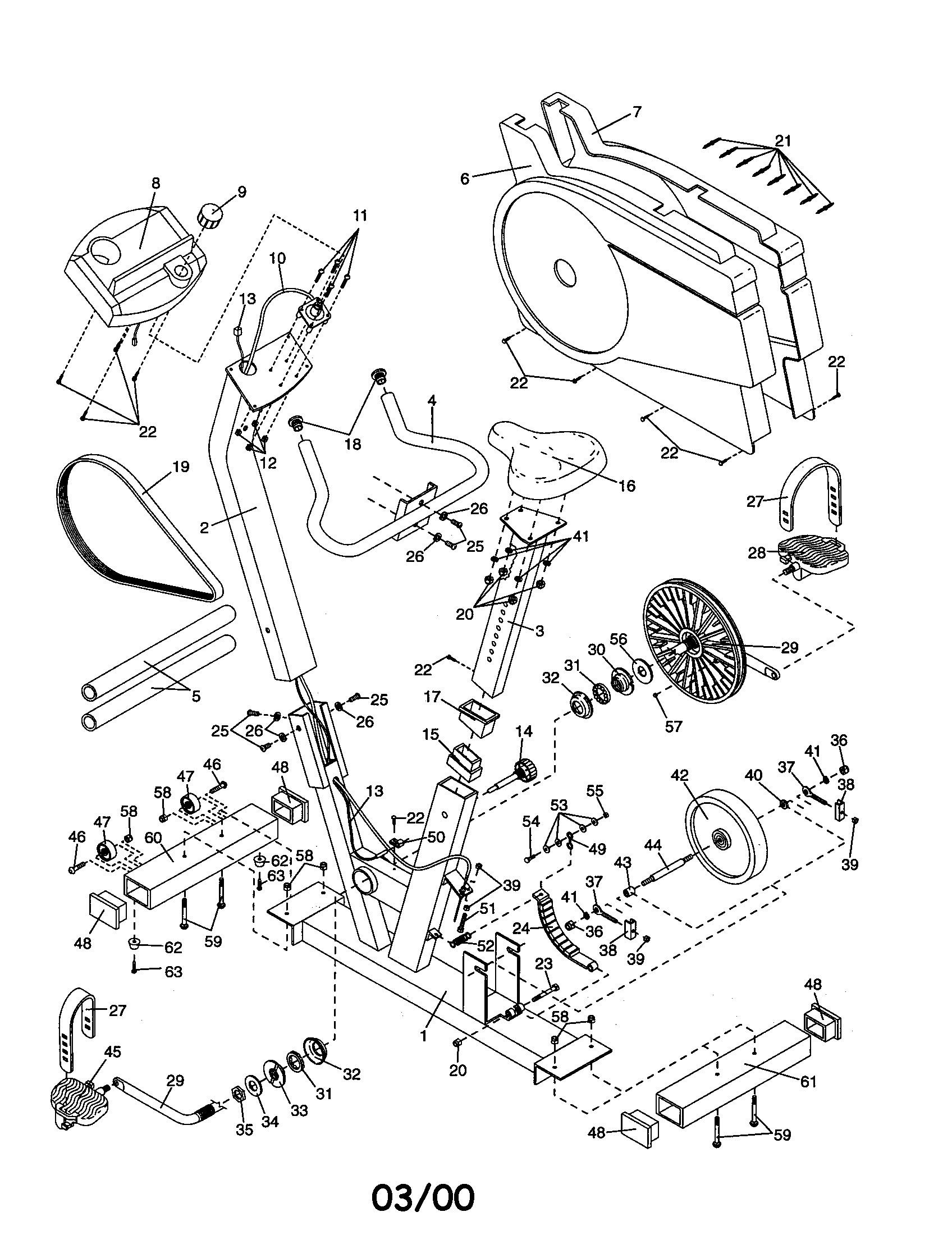 Proform PFEX77571 cycle frame diagram