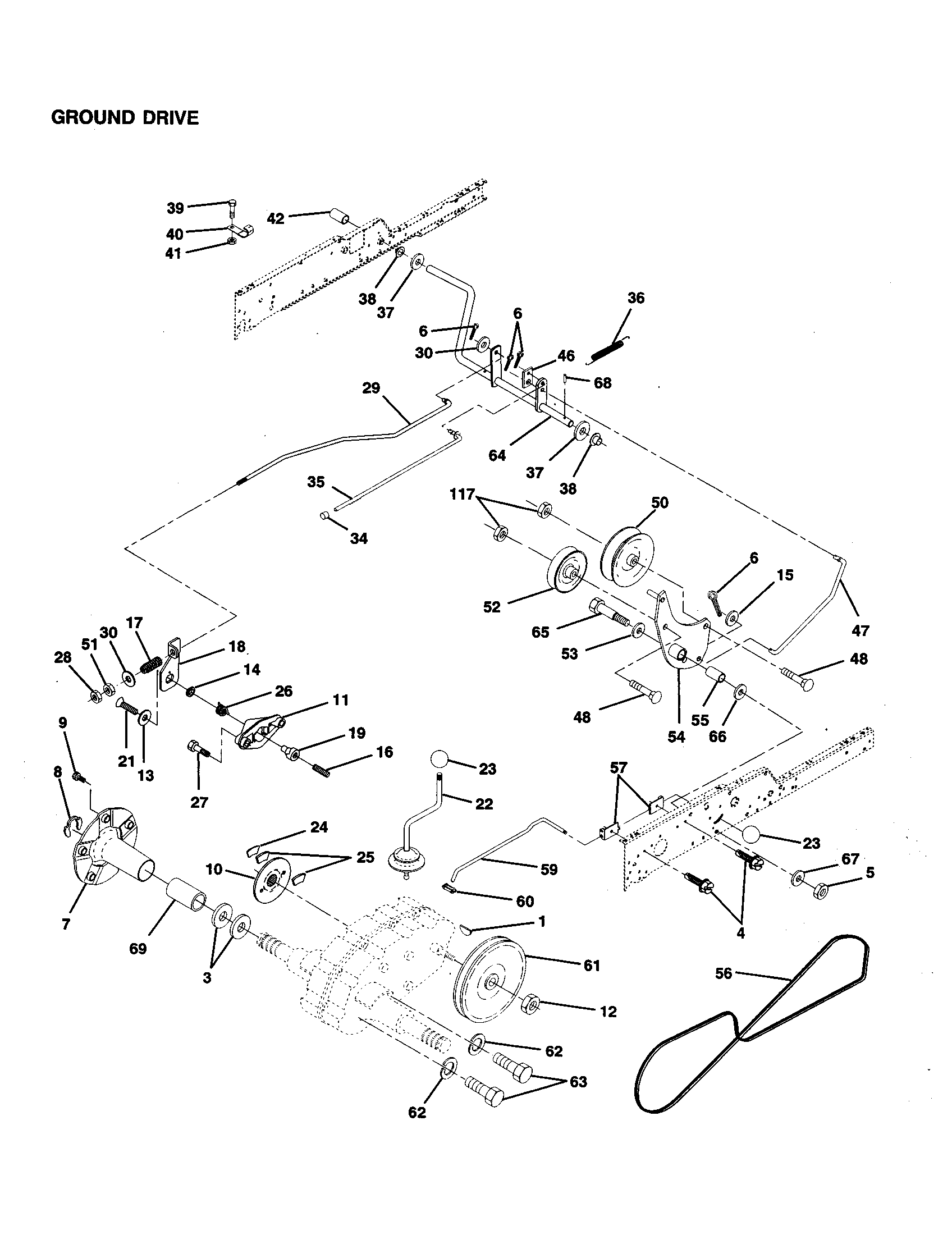 Craftsman 917259090 ground drive diagram
