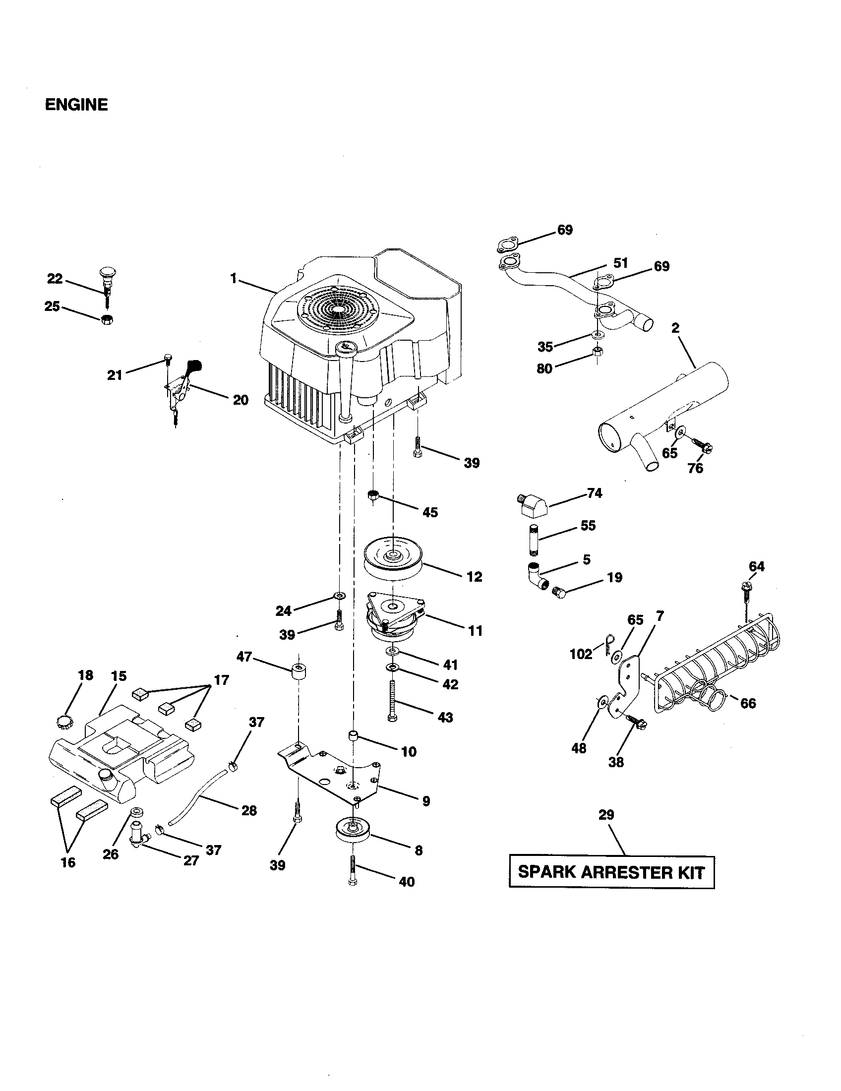 Craftsman 917259090 engine diagram