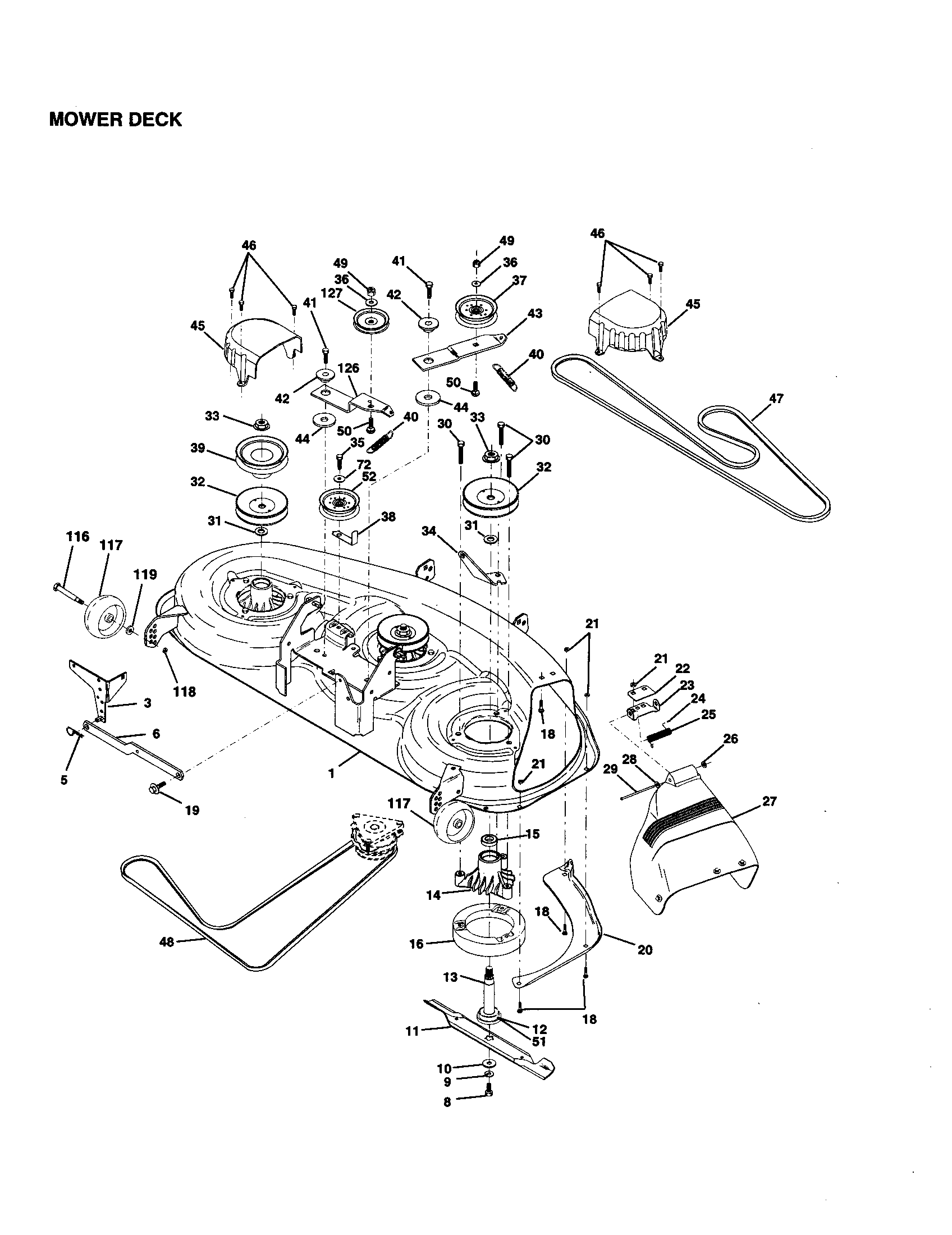 Craftsman 917259090 mower deck diagram