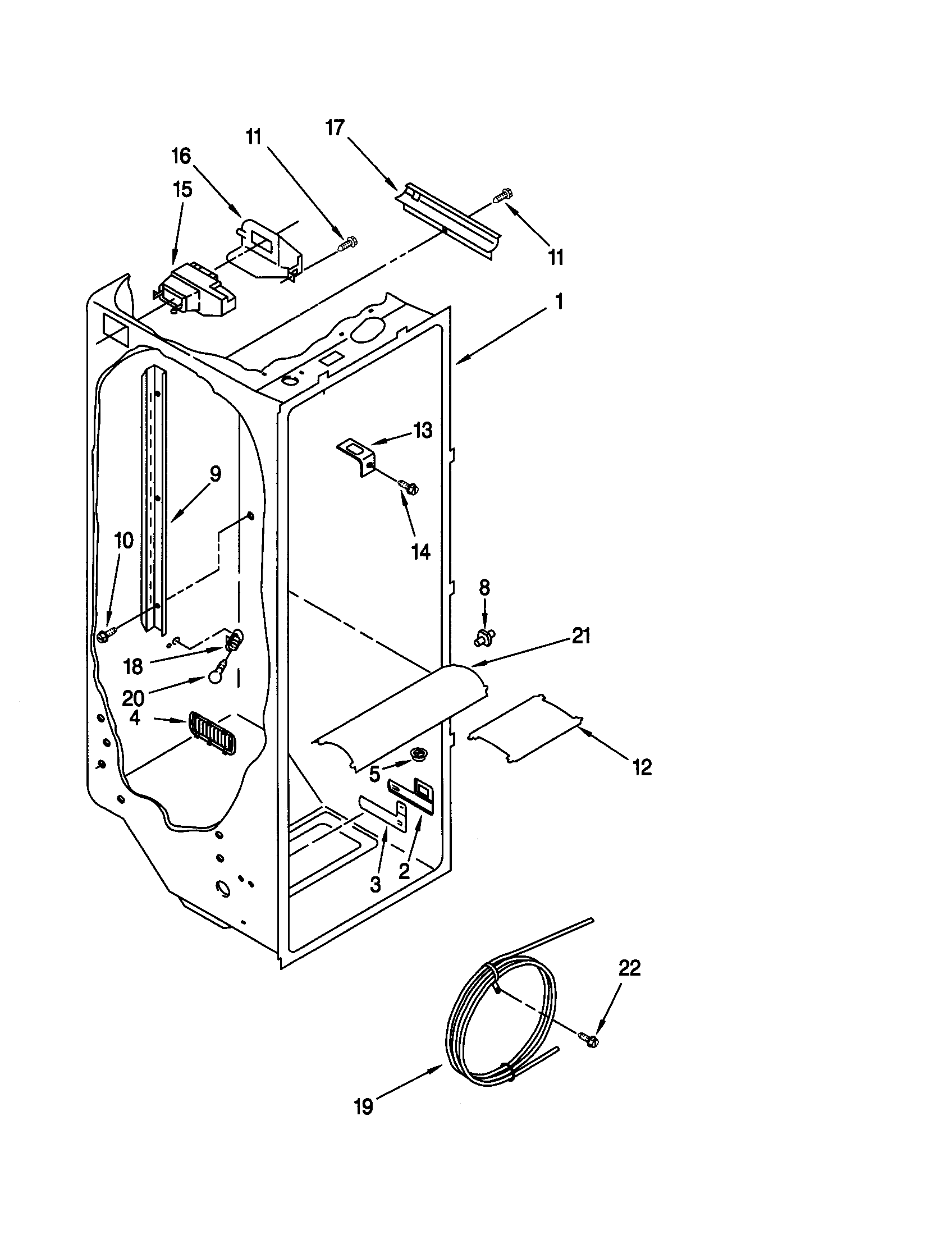 Kenmore 10659297990 refrigerator liner diagram