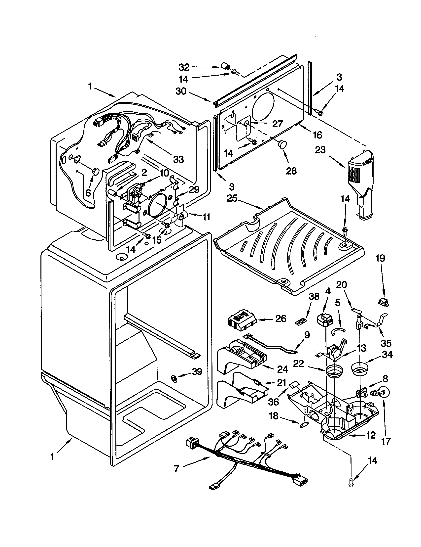 Whirlpool ET18NKXJN00 liner diagram