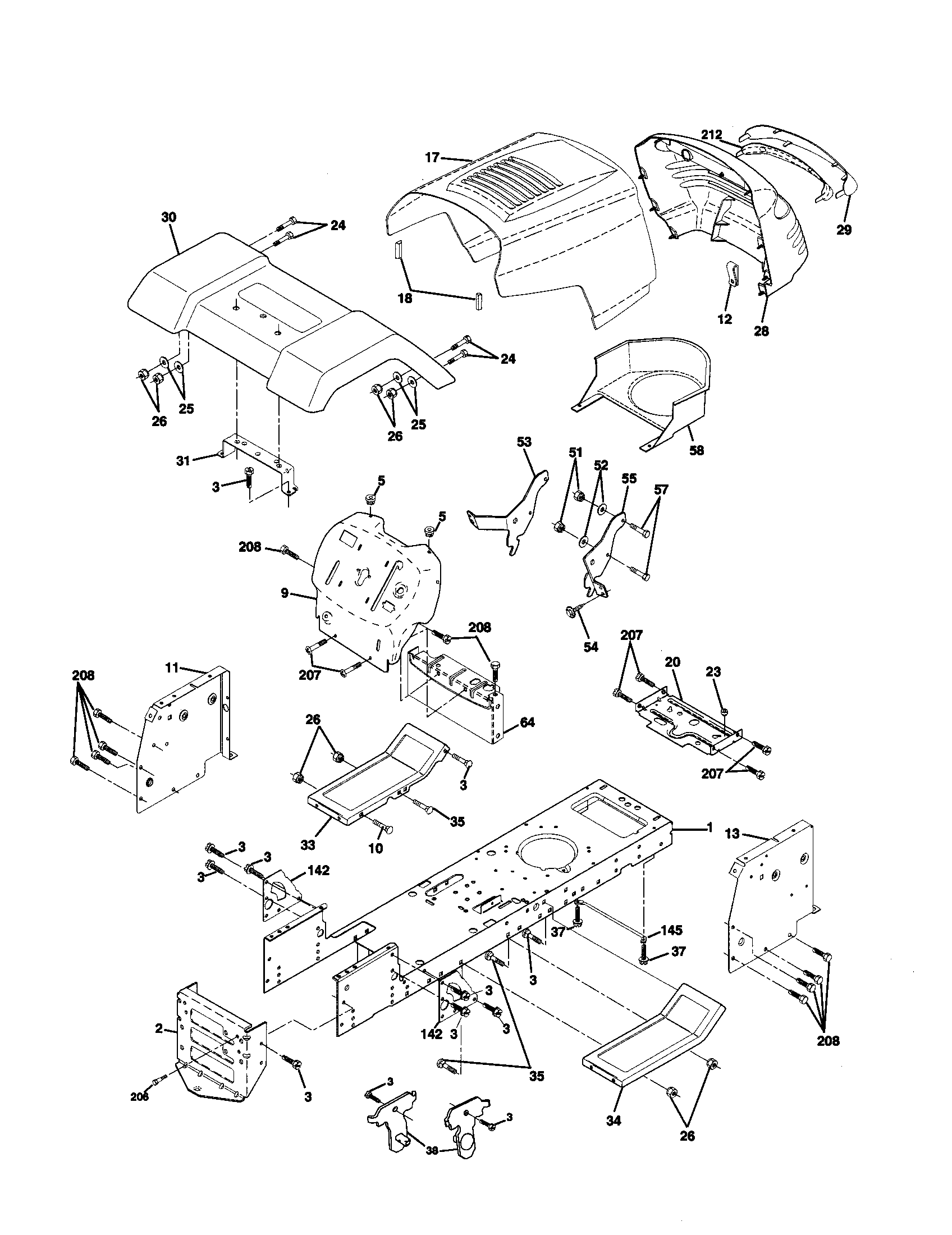 Craftsman 917279920 chassis diagram